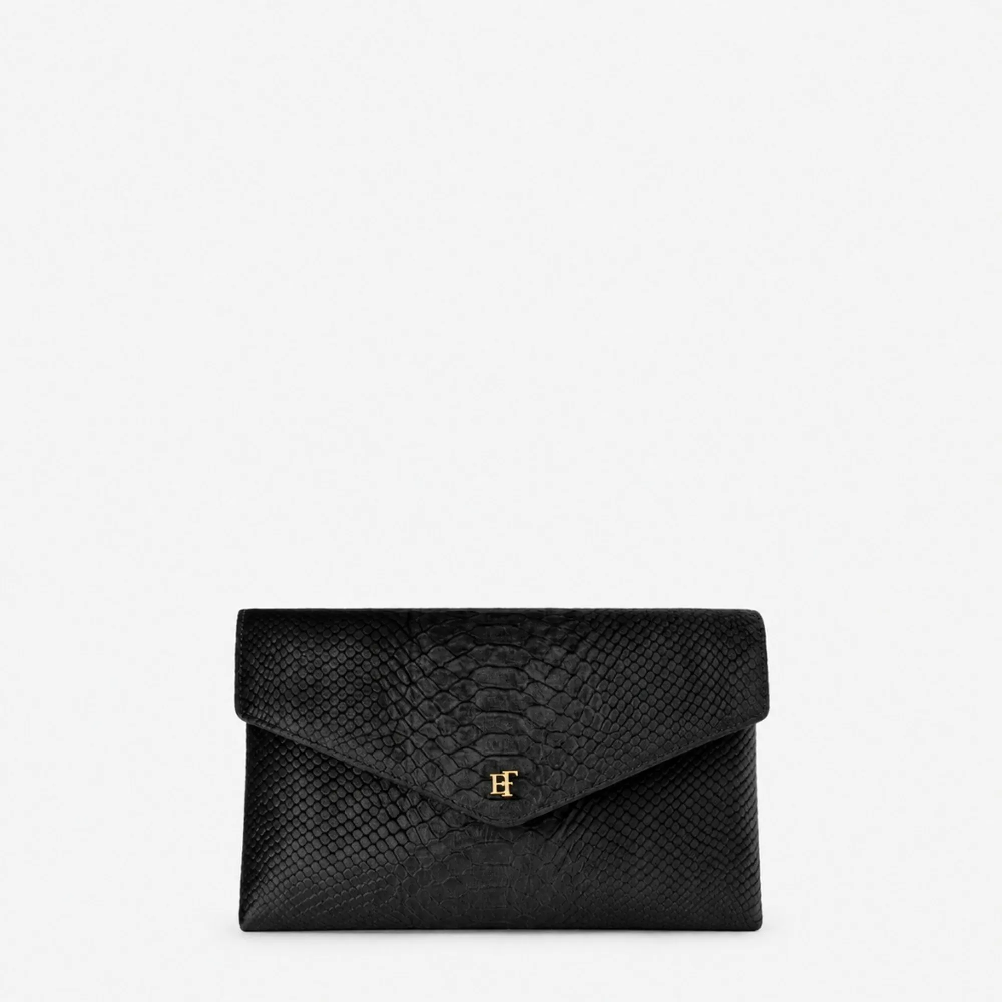 Elisabetta Franchi B'Medium Crocodile Print Velvet Shoulder Bag' Black Bs27A67E2 188330