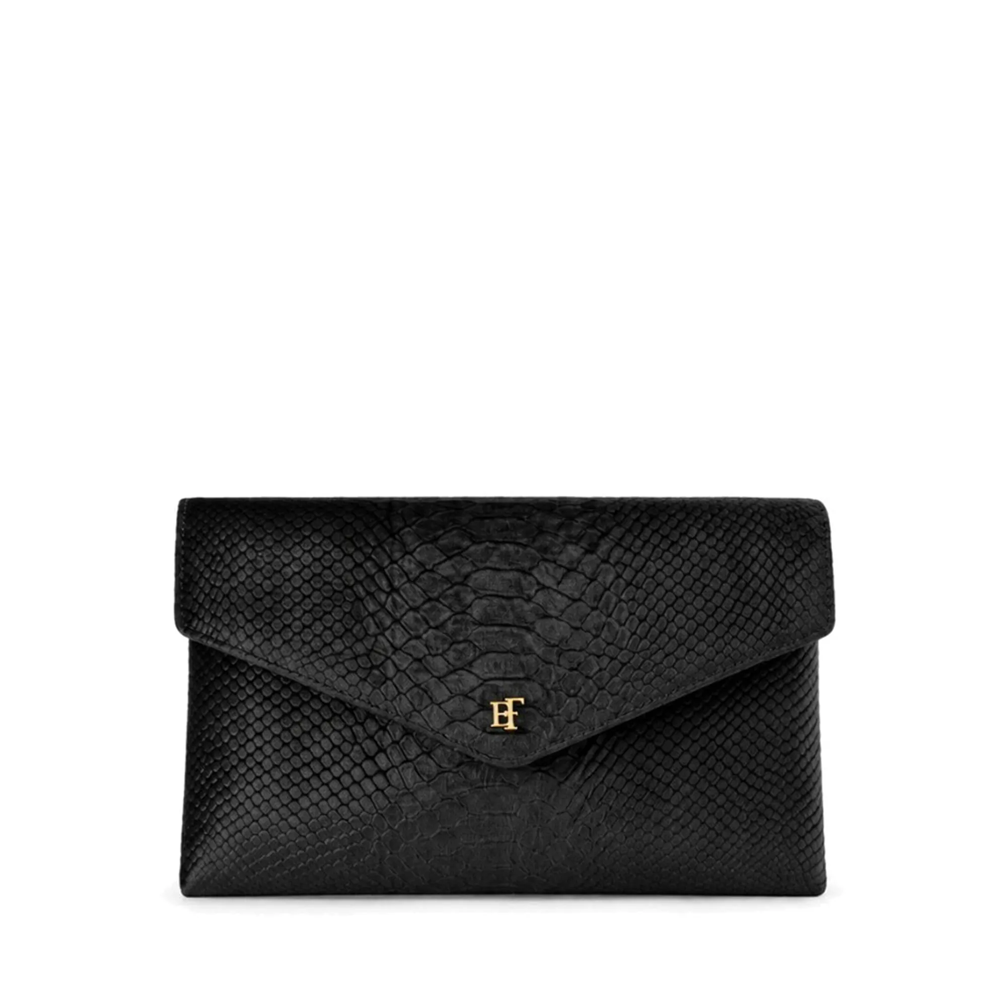 Elisabetta Franchi B'Medium Crocodile Print Velvet Shoulder Bag' Black Bs27A67E2 189630