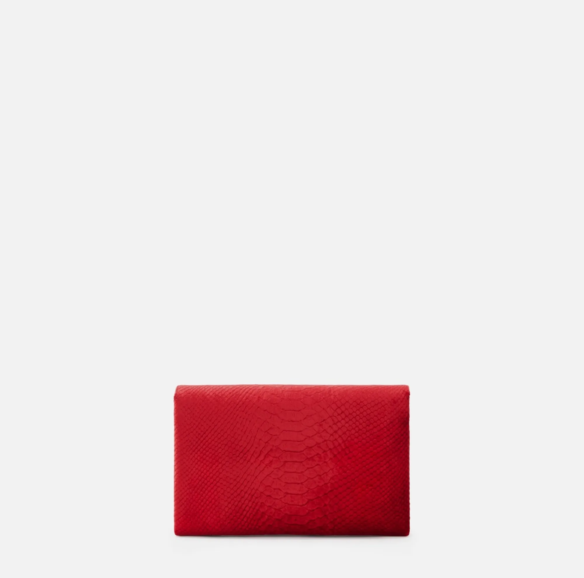 Elisabetta Franchi B'Medium Crocodile Print Velvet Shoulder Bag' Red Bs27A67E2 188326