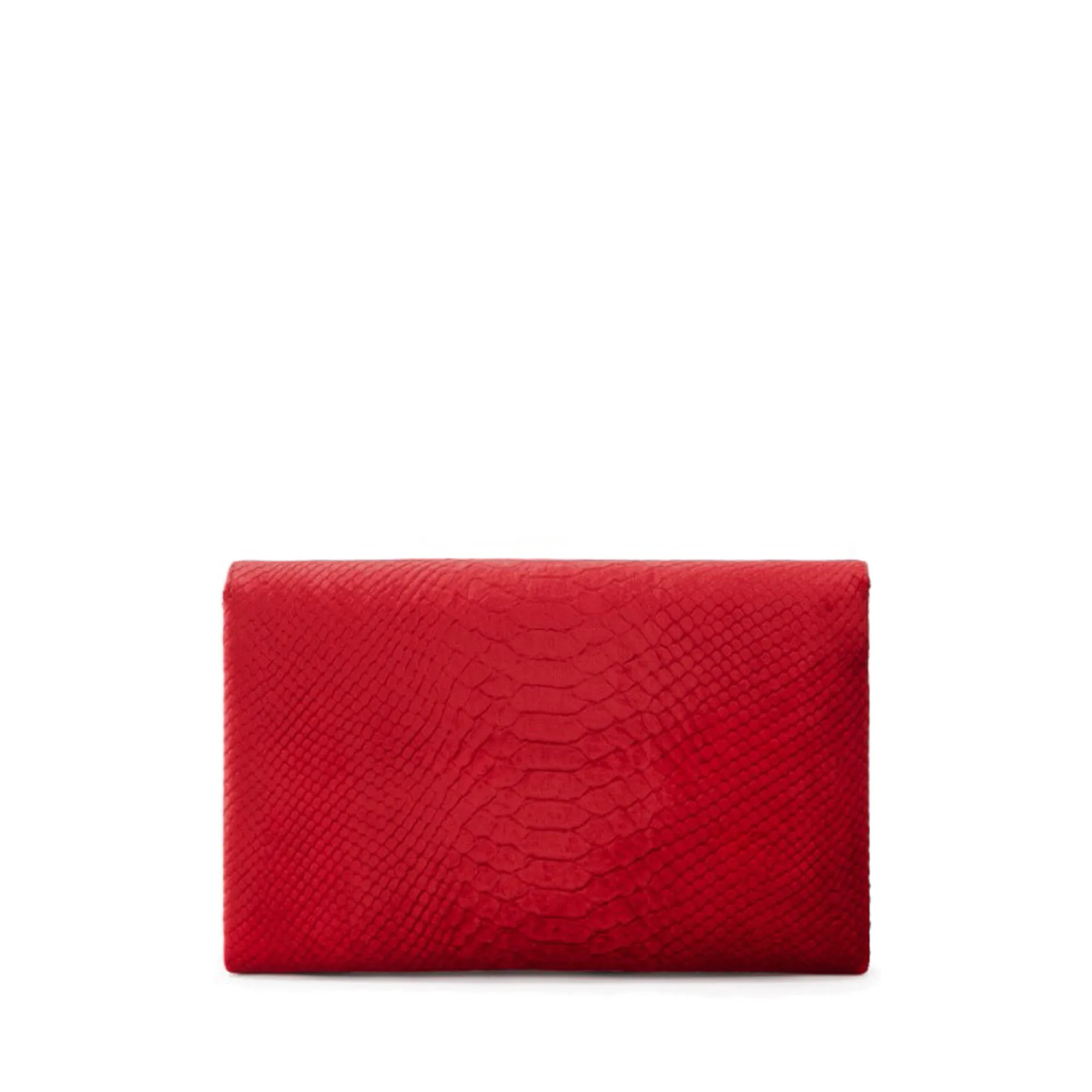 Elisabetta Franchi B'Medium Crocodile Print Velvet Shoulder Bag' Red Bs27A67E2 189637
