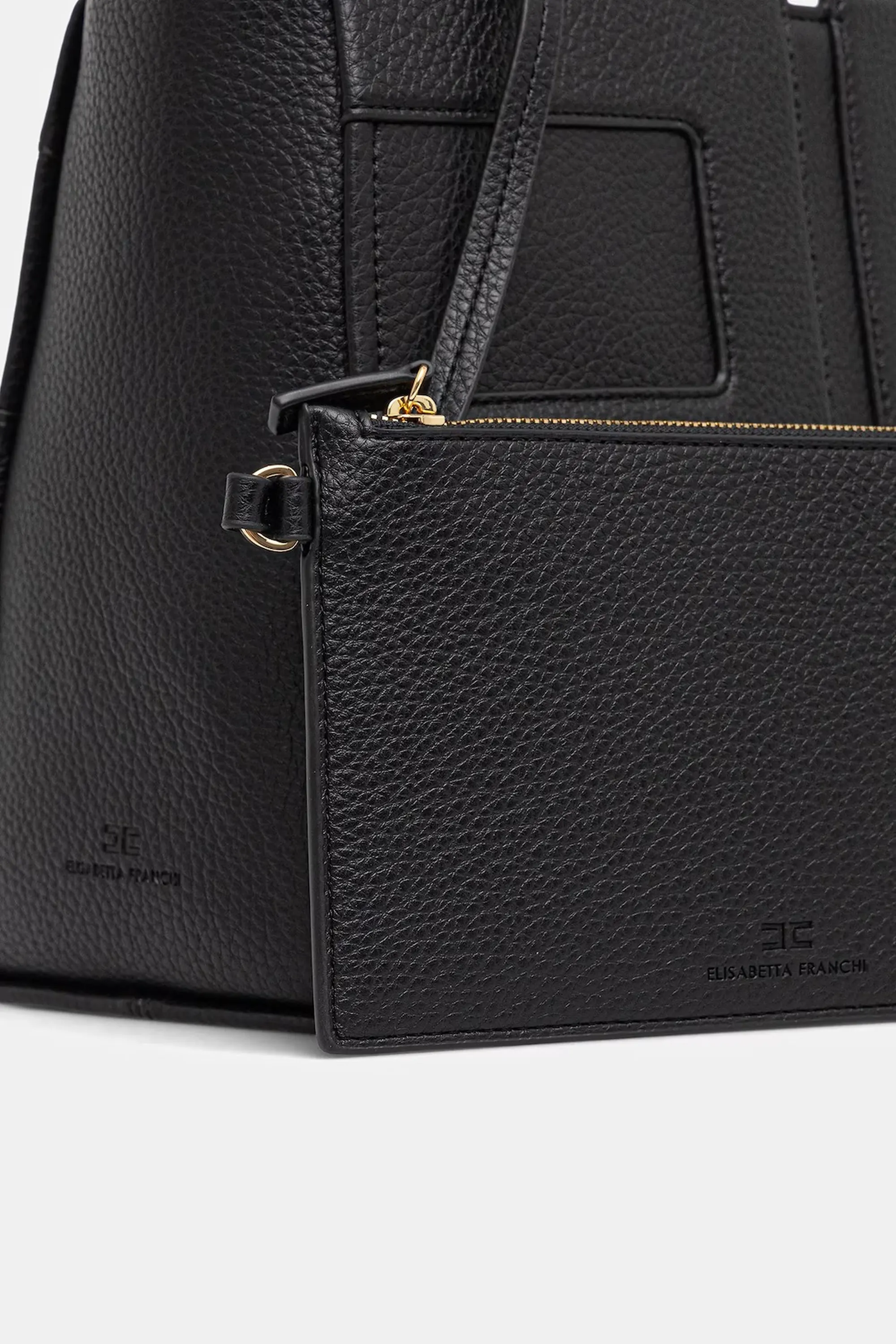 Elisabetta Franchi B'Bag With Embossed Logo' Black Bs34A56E2 153227