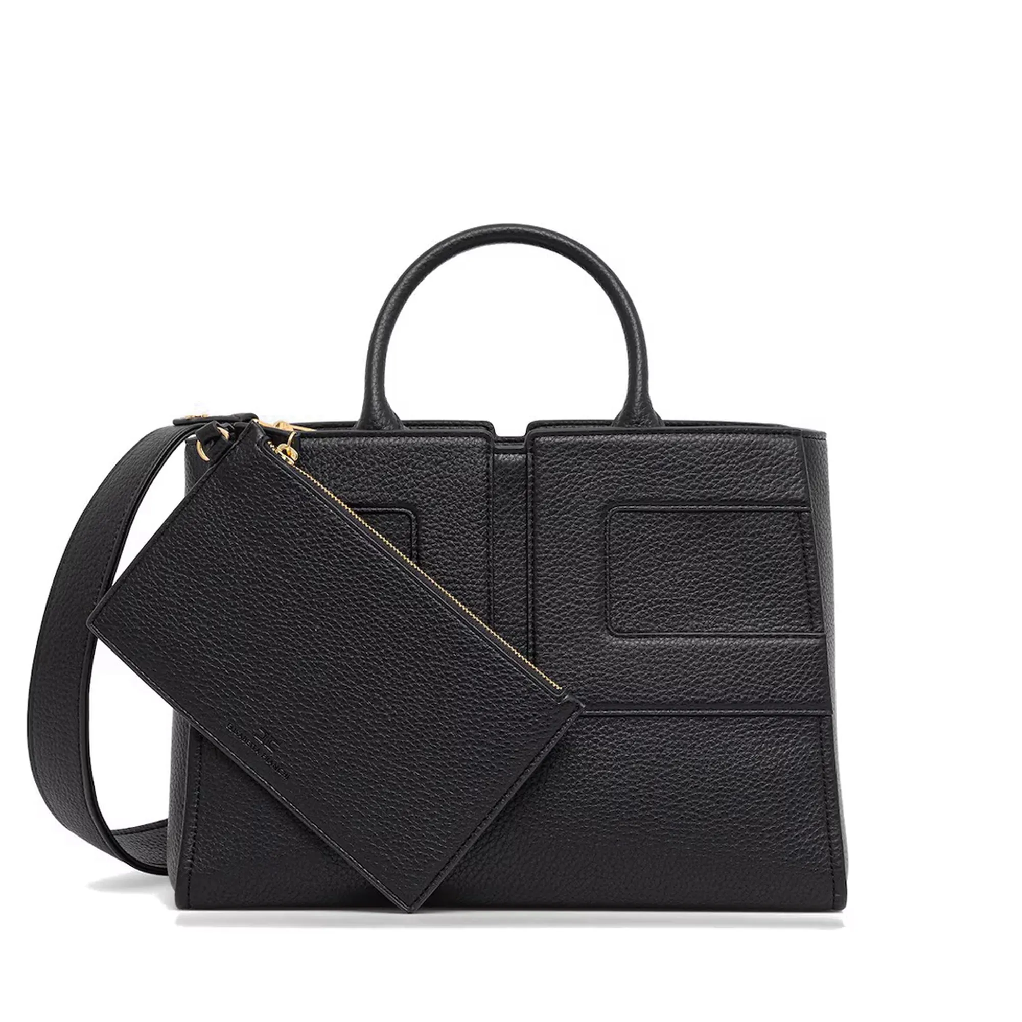 Elisabetta Franchi B'Bag With Embossed Logo' Black Bs34A56E2 153866