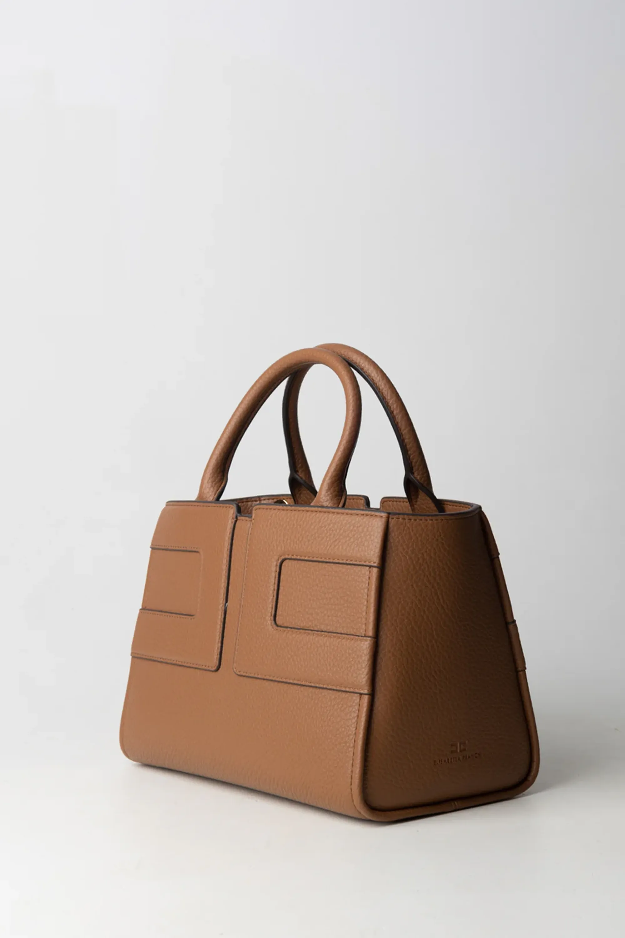 Elisabetta Franchi B'Bag With Maxi Logo And Internal Pouch' Brown Sugar Bs35A56E2 153228