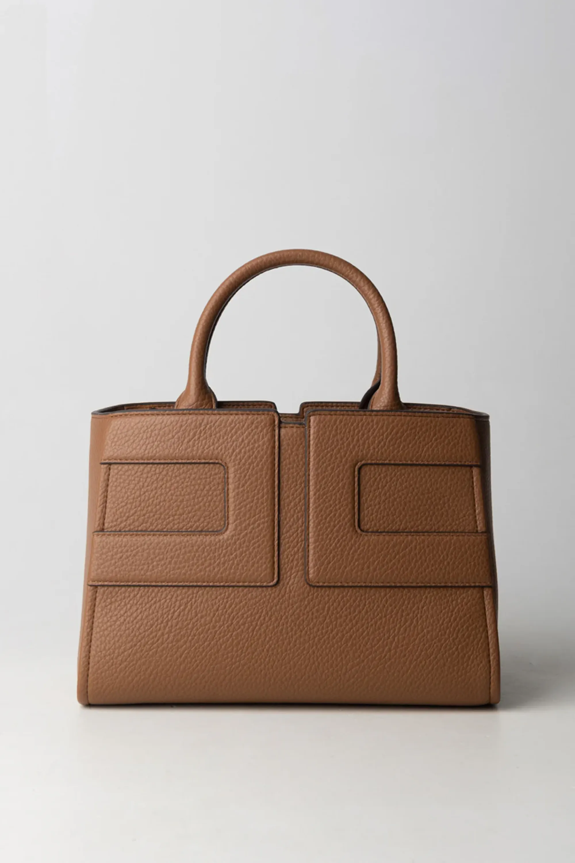 Elisabetta Franchi B'Bag With Maxi Logo And Internal Pouch' Brown Sugar Bs35A56E2 153229