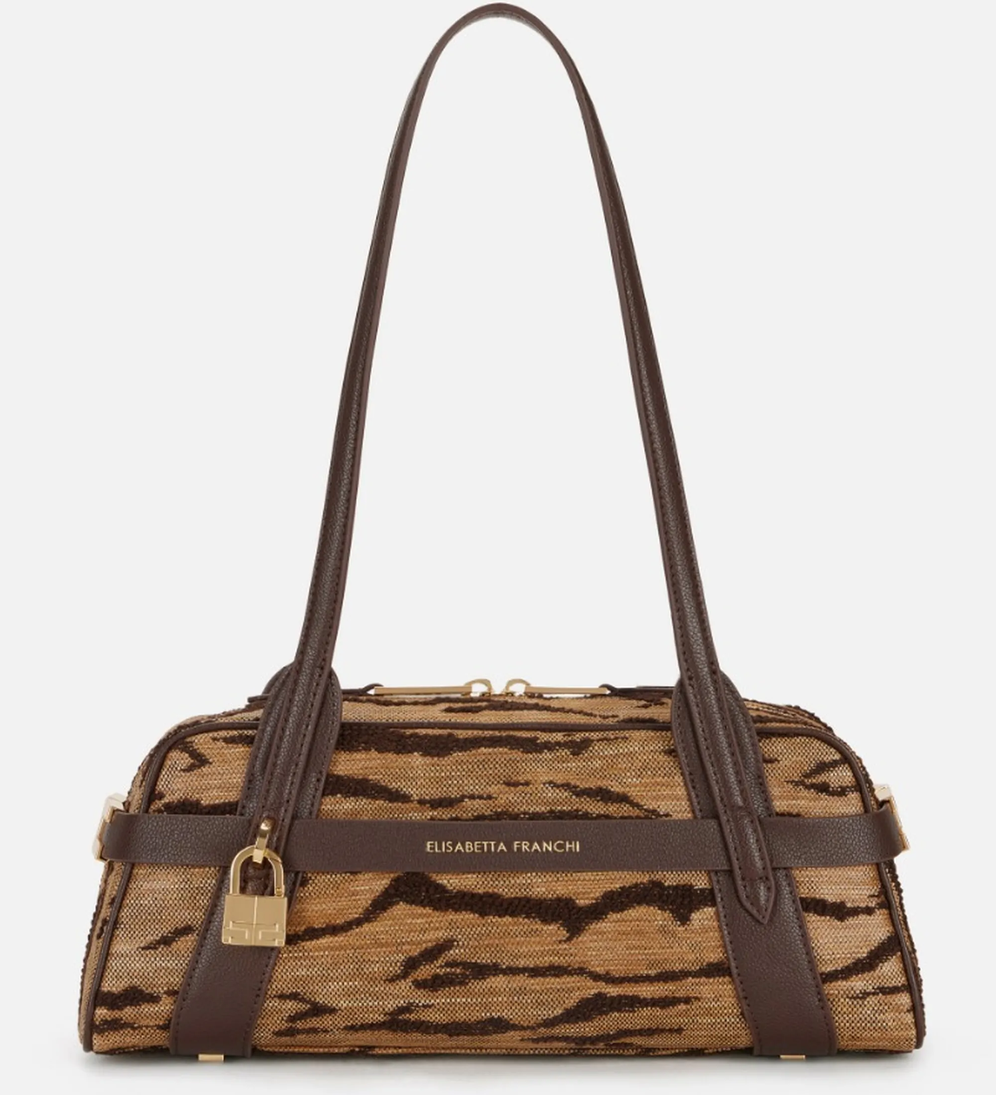 Elisabetta Franchi B'Tiger Print Bag' Camel Bs11A62E2 171376
