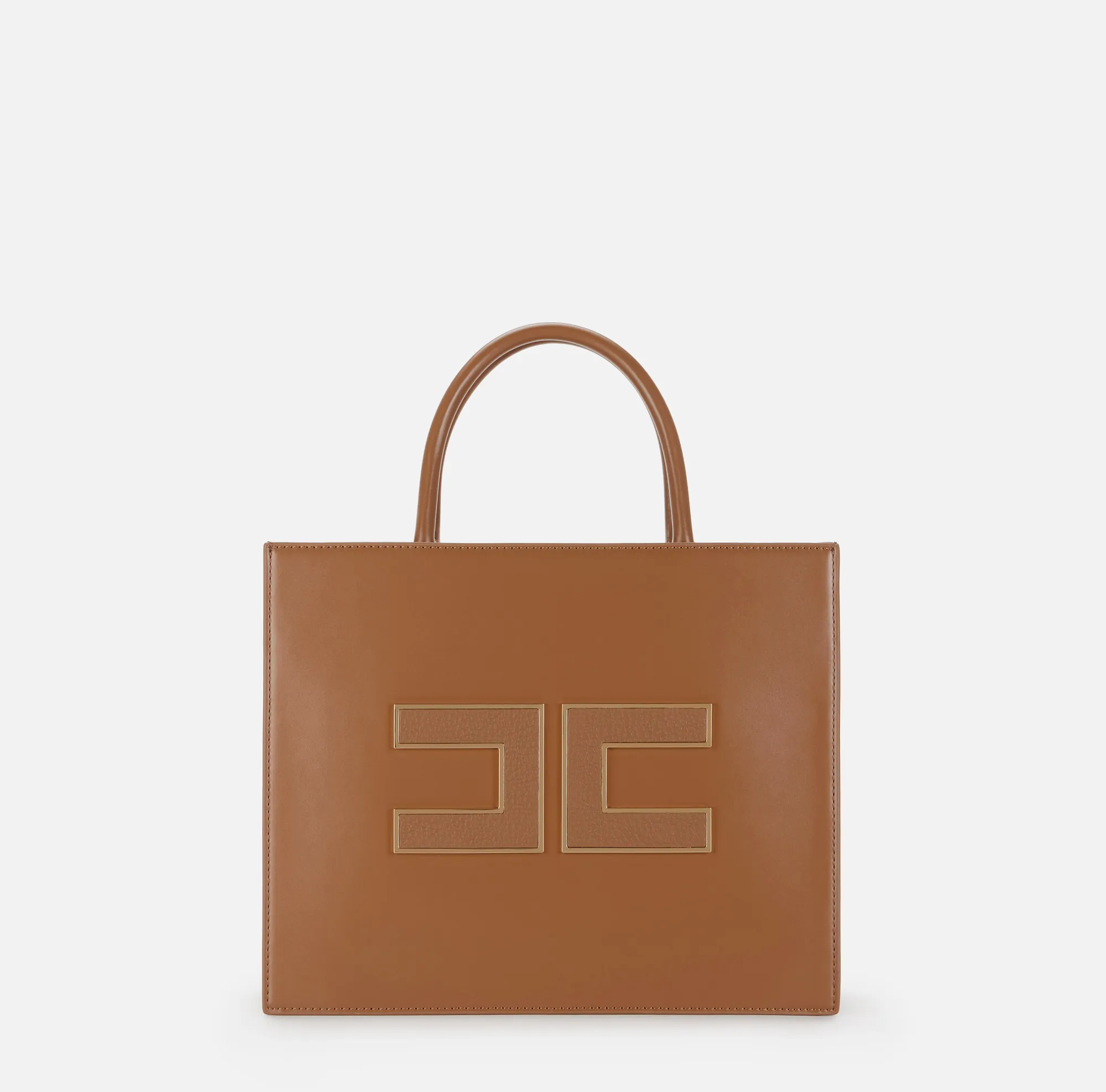 Elisabetta Franchi B'Large Bag With Logo' Brown Sugar Bs32A56E2 153045