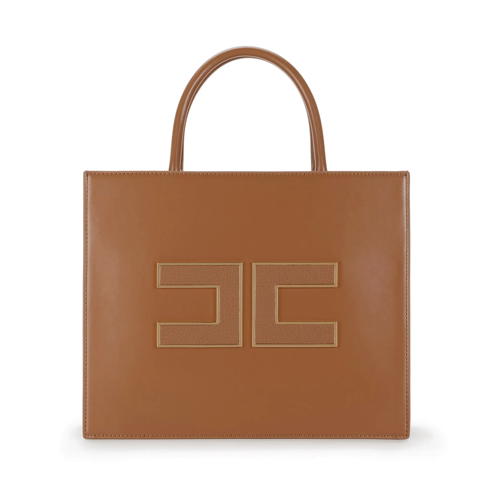 Elisabetta Franchi B'Large Bag With Logo' Brown Sugar Bs32A56E2 153907