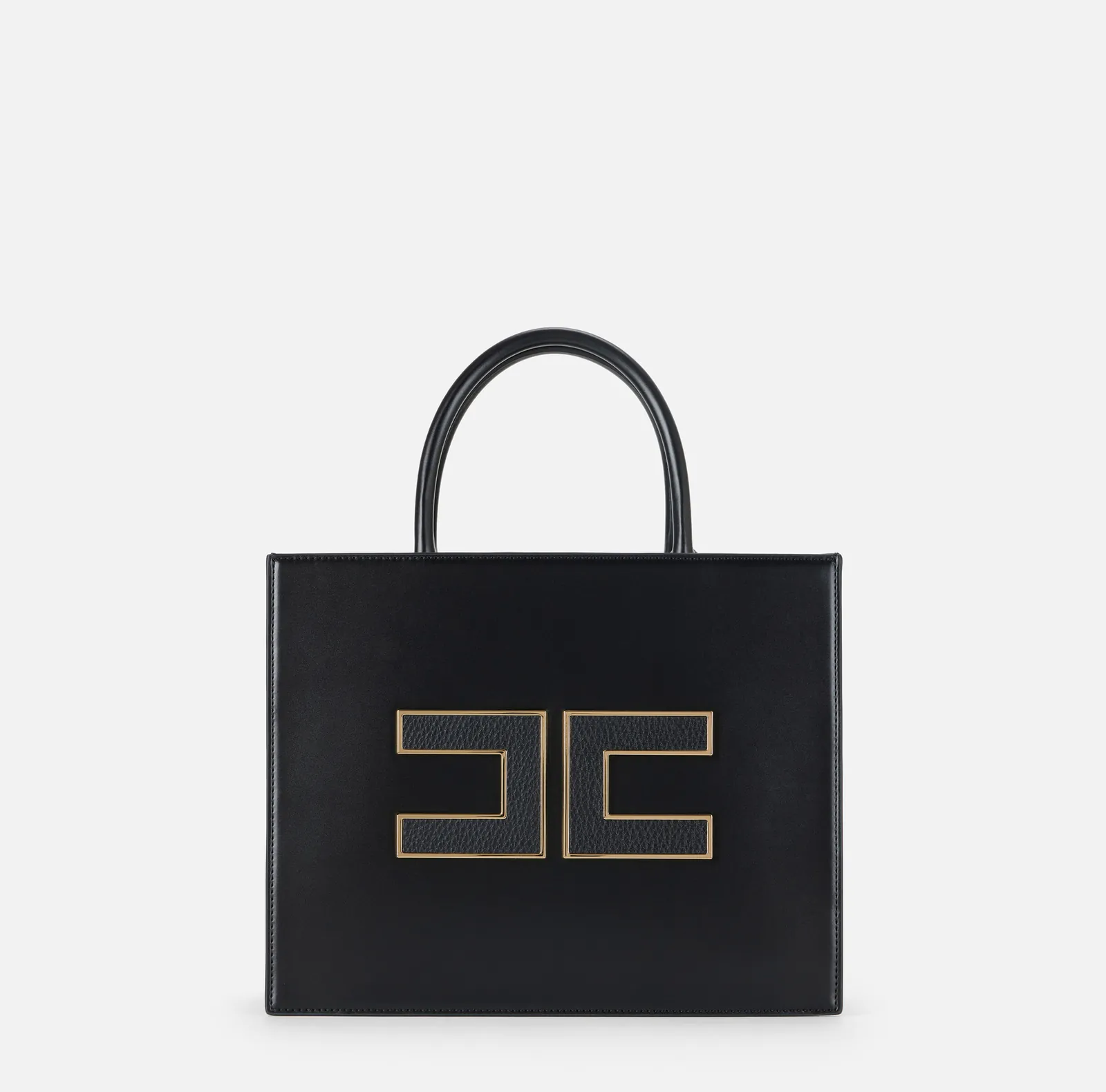 Elisabetta Franchi Borsa Grande Con Logo Nero Bs32A56E2 153046
