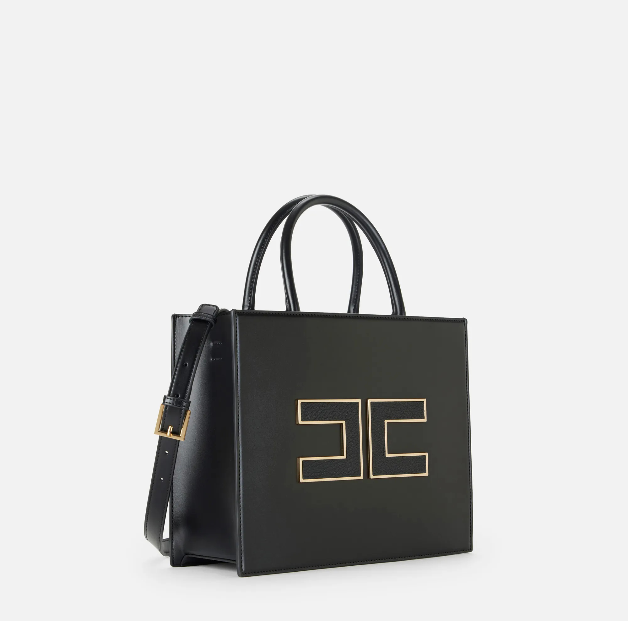 Elisabetta Franchi B'Large Bag With Logo' Black Bs32A56E2 153049