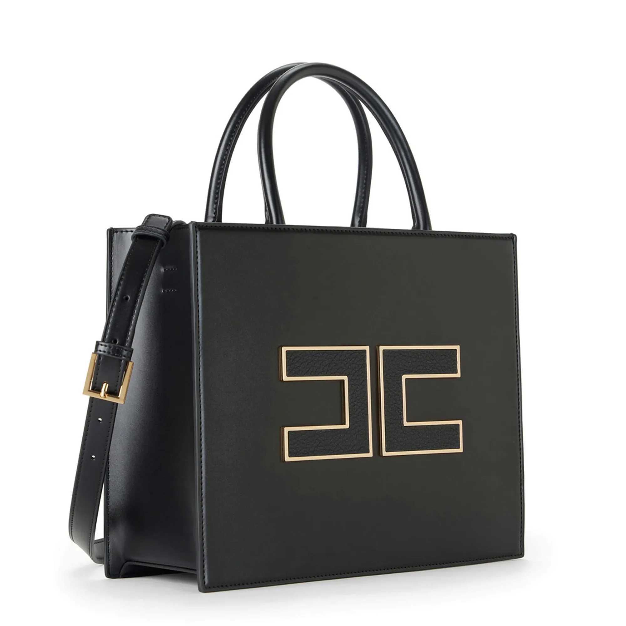 Elisabetta Franchi B'Large Bag With Logo' Black Bs32A56E2 153908