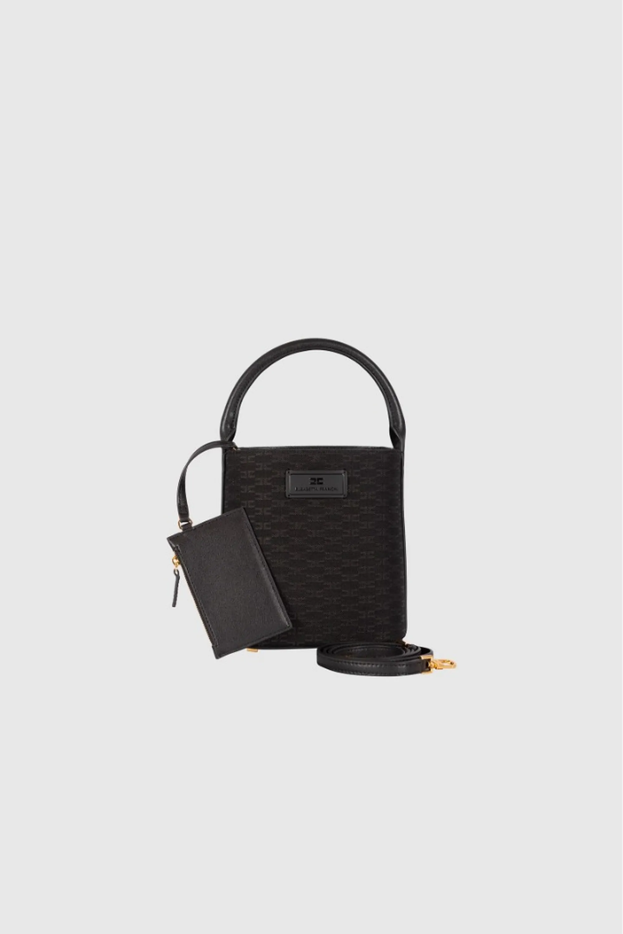 Elisabetta Franchi Borsa In Tessuto Con Tracolla Removibile Nero Bs02A66E2 184436