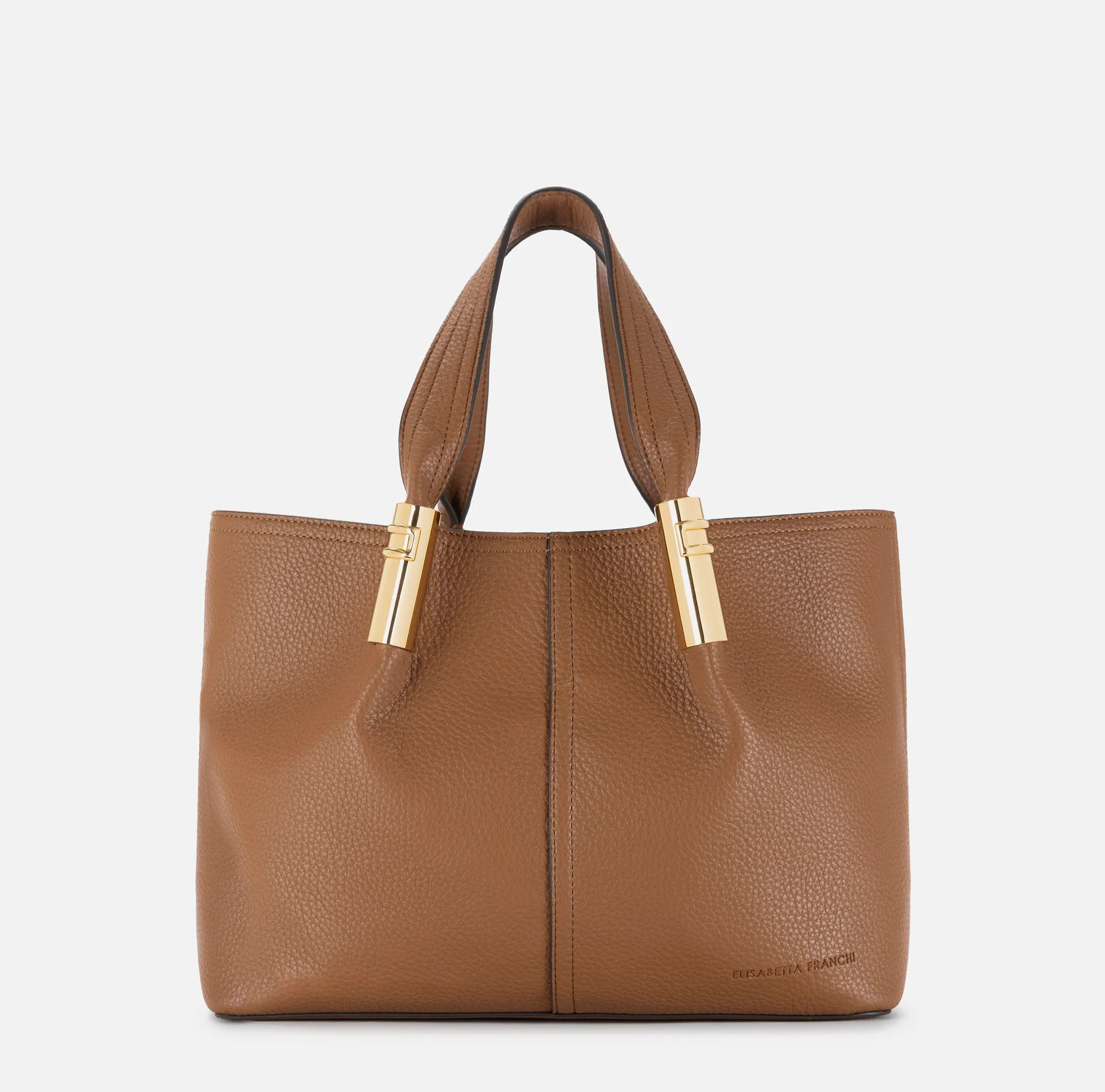 Elisabetta Franchi B'Medium Bag With Logo Details' Brown Sugar Bs42A56E2 153236