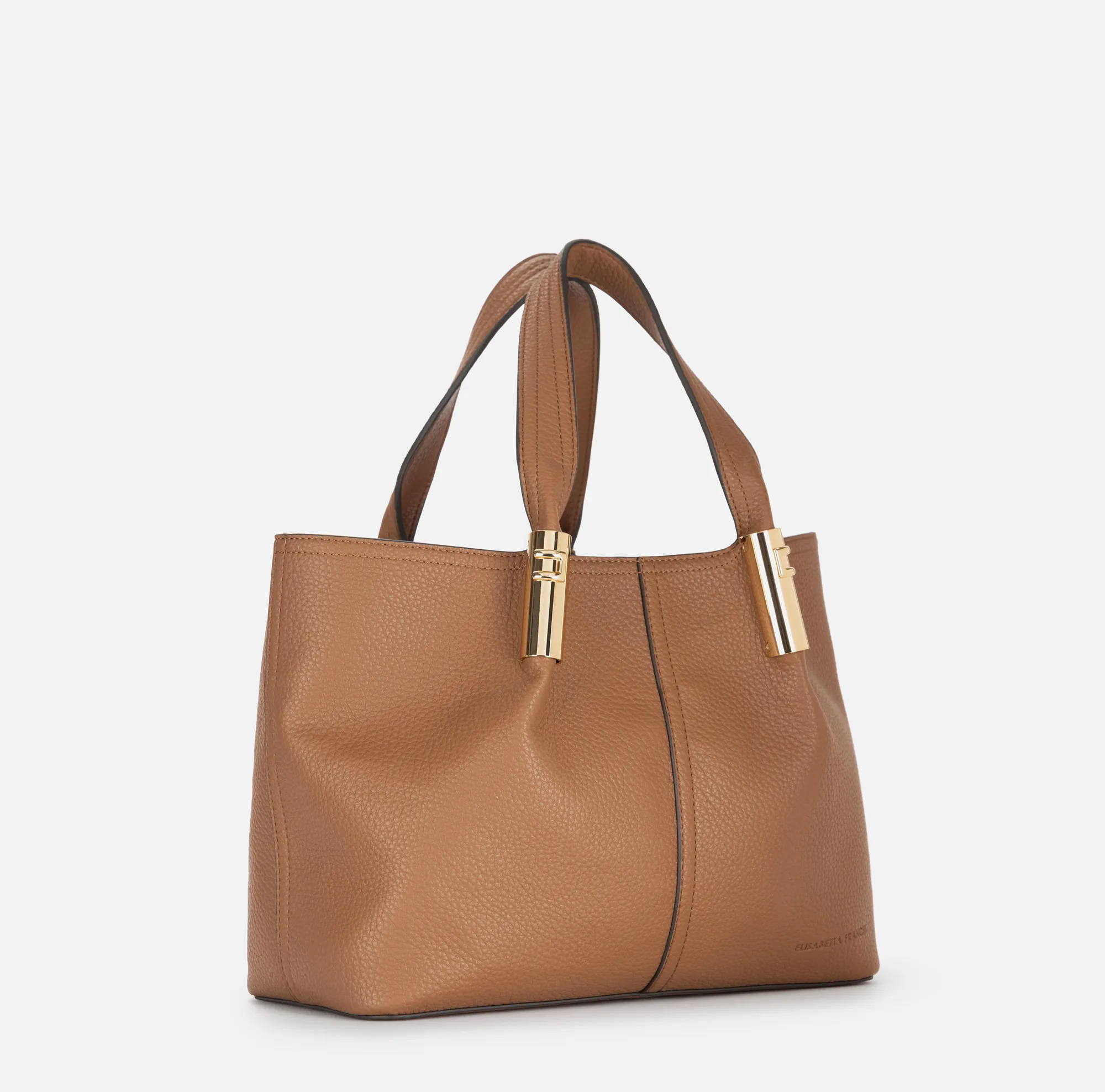 Elisabetta Franchi B'Medium Bag With Logo Details' Brown Sugar Bs42A56E2 153239