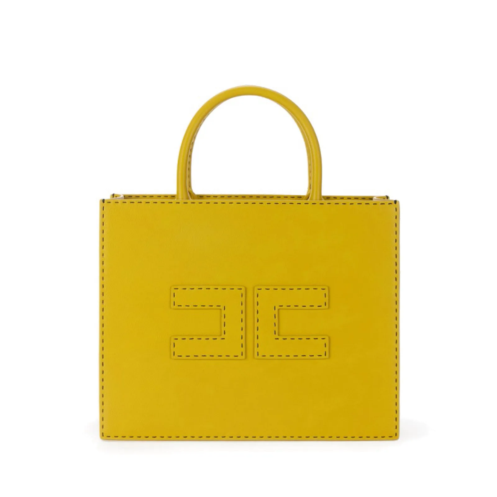 Elisabetta Franchi Borsa Media Con Impunture A Contrasto Curry Bs09A51E2 140162