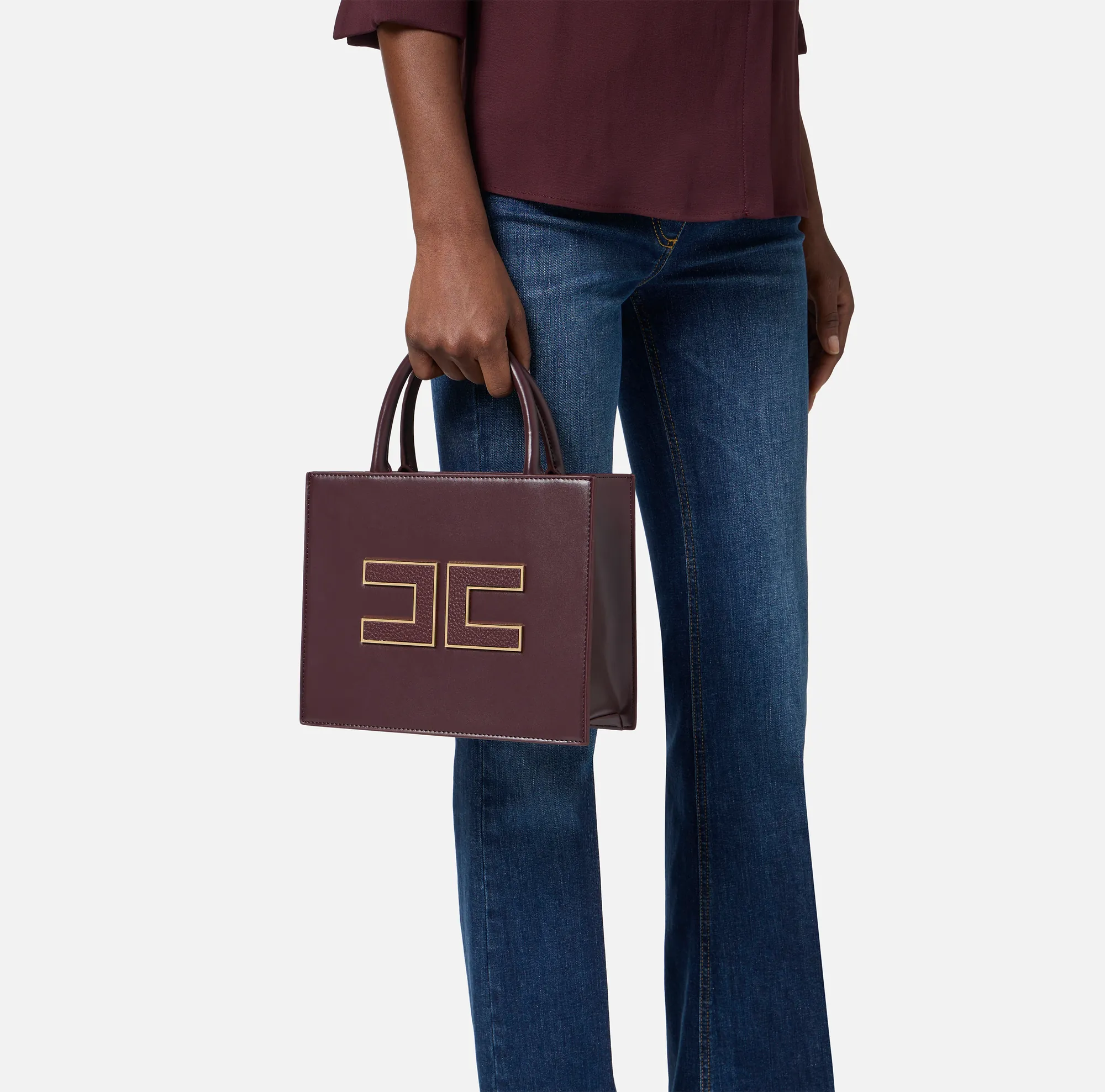 Elisabetta Franchi B'Small Bag With Logo' Merlot Bs33A56E2 153205