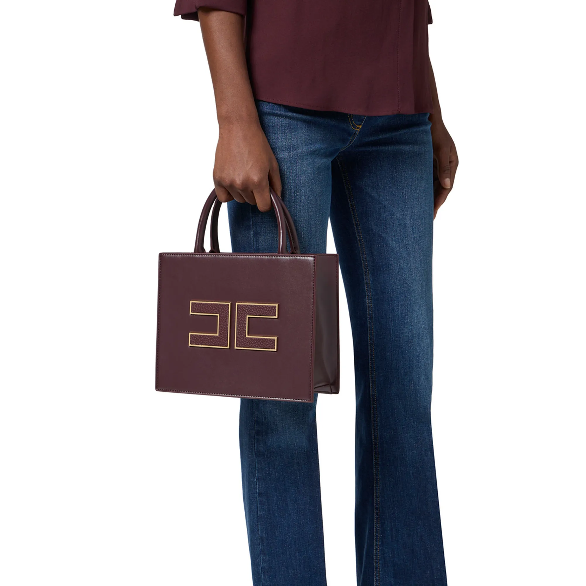 Elisabetta Franchi B'Small Bag With Logo' Merlot Bs33A56E2 153904