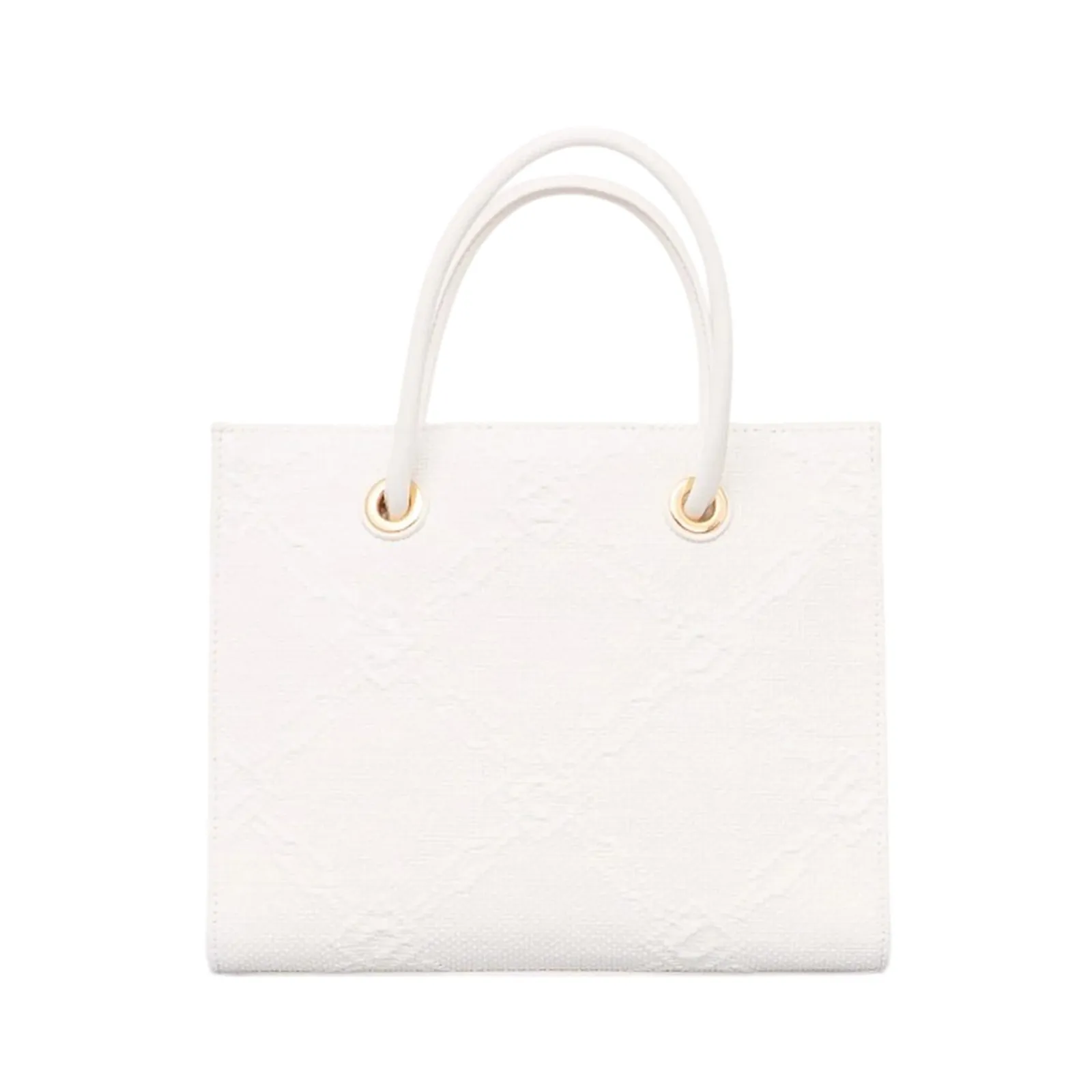 Elisabetta Franchi Borsa Piccola In Rafia Jacquard Avorio Bs83A52E2 151708