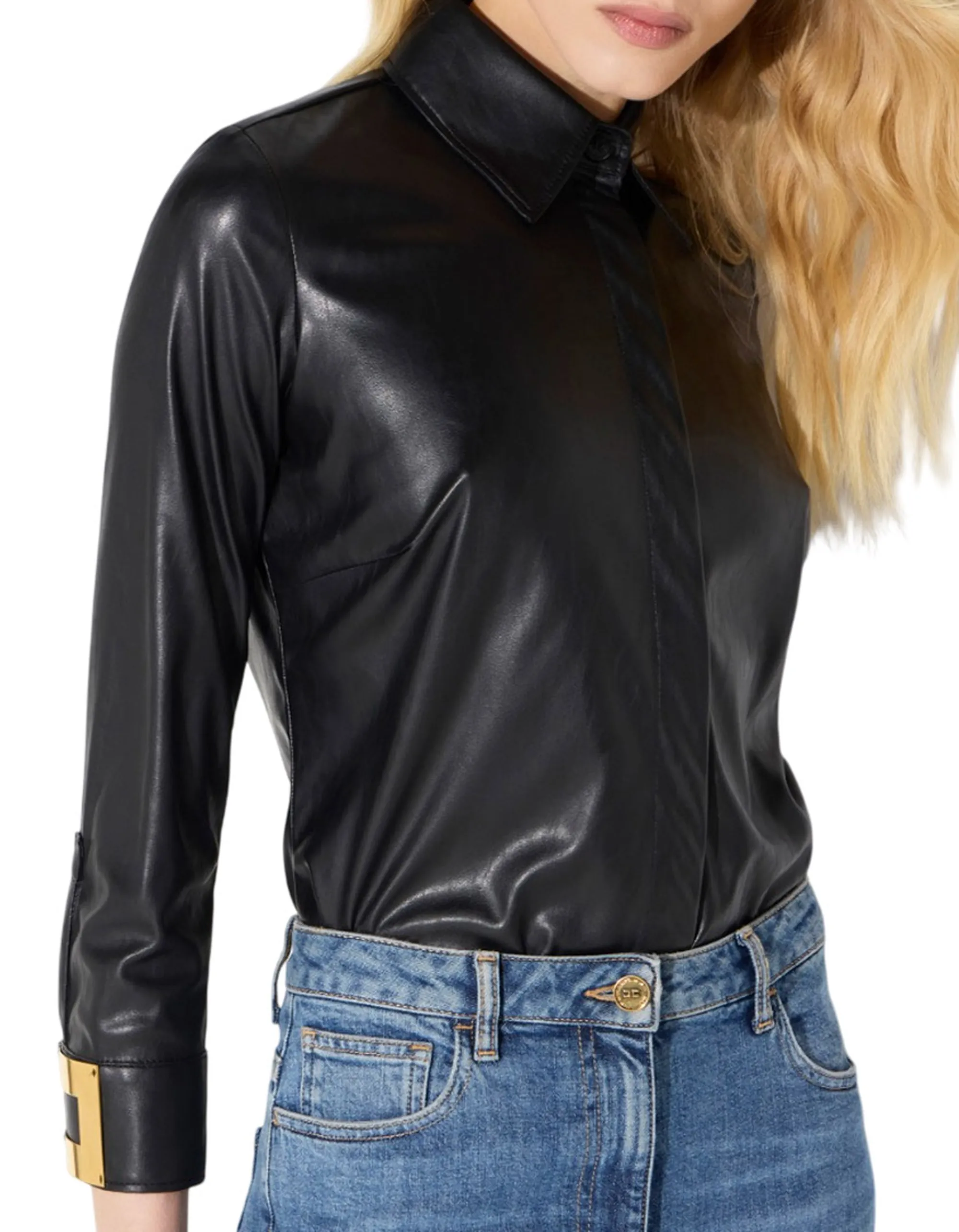 Elisabetta Franchi B'Shirt With Jewel Logo' Black Ca19566E2 185086