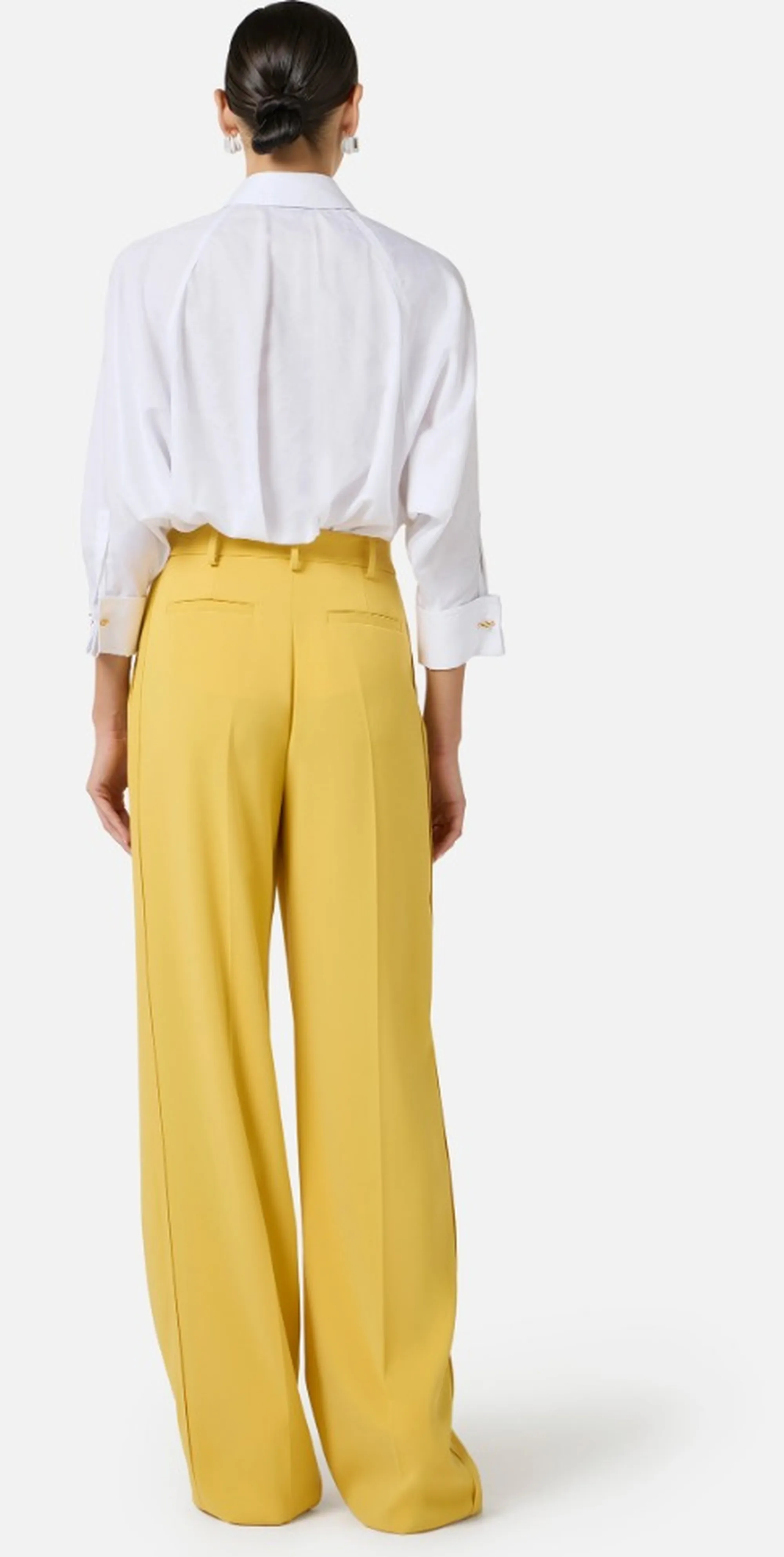 Elisabetta Franchi B'Jacquard Cotton Shirt With Cufflinks' White Ca14161E2 172207