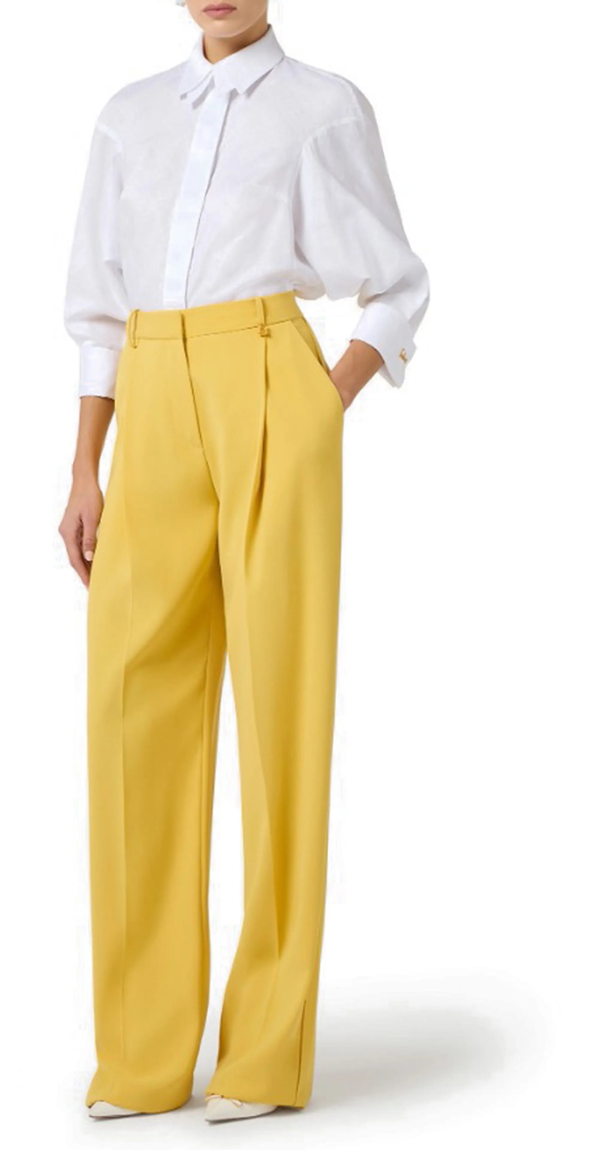 Elisabetta Franchi B'Jacquard Cotton Shirt With Cufflinks' White Ca14161E2 178375