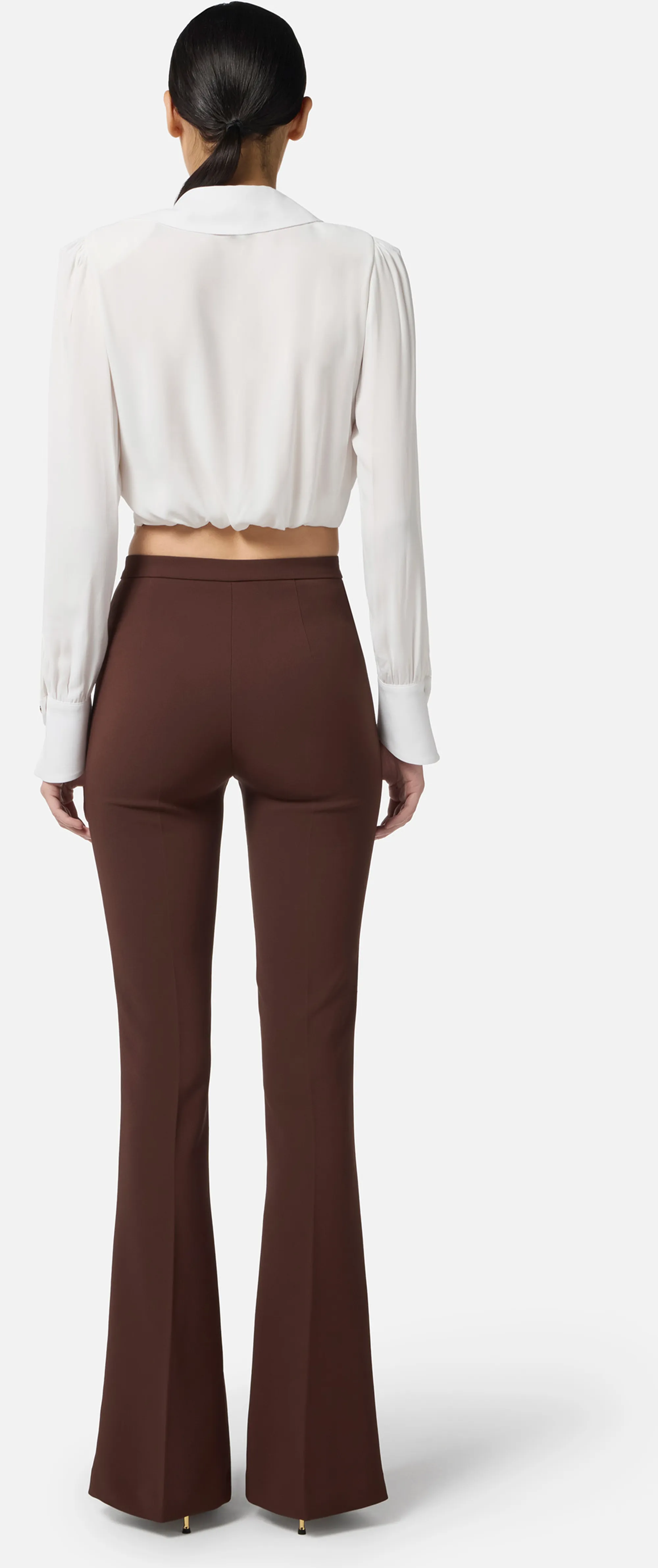 Elisabetta Franchi B'Georgette Shirt With Jewel Detail' Ivory Cat0256E2 153080
