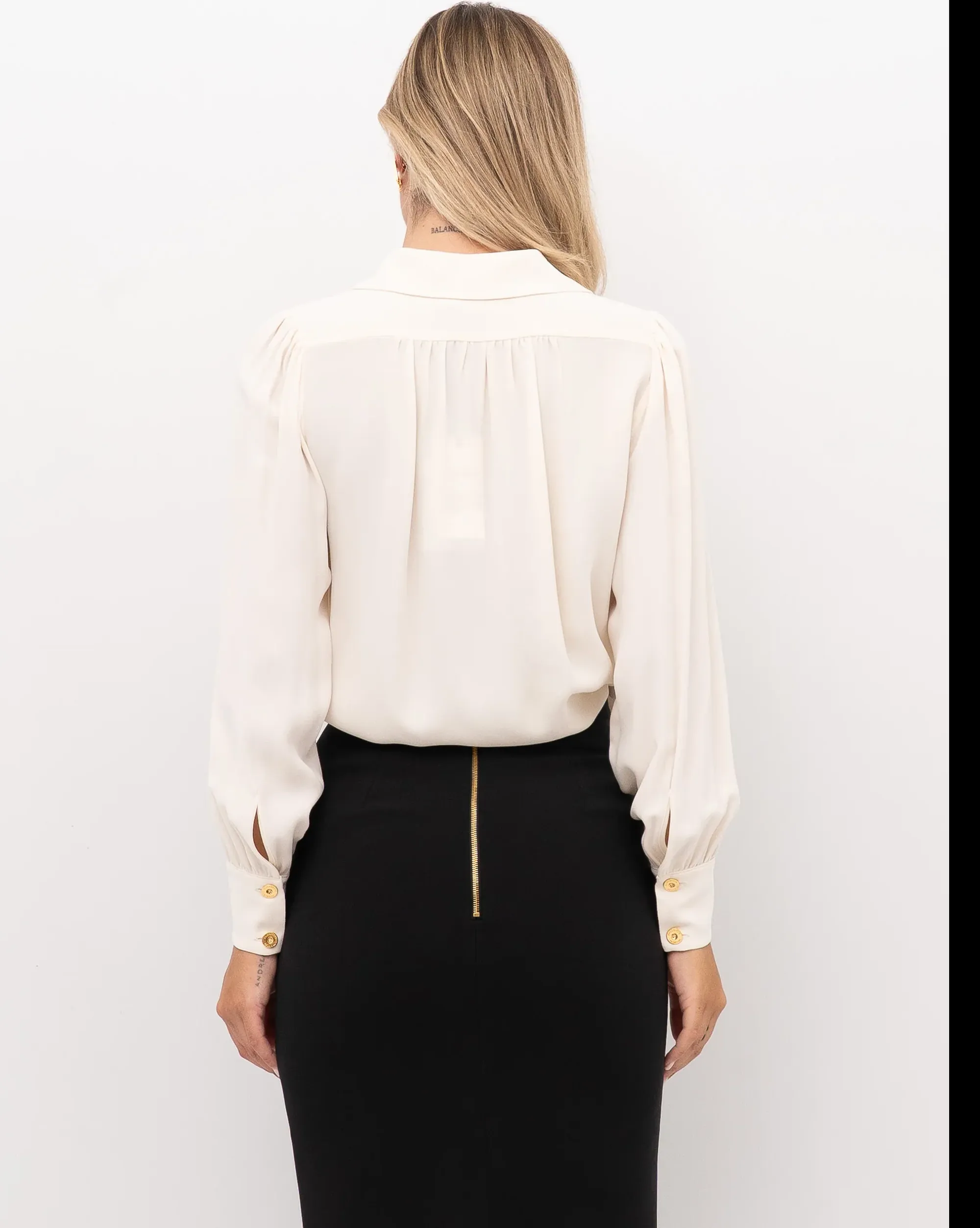 Elisabetta Franchi B'Georgette Shirt With Jewel Detail' Milk Ca12356E2 153118