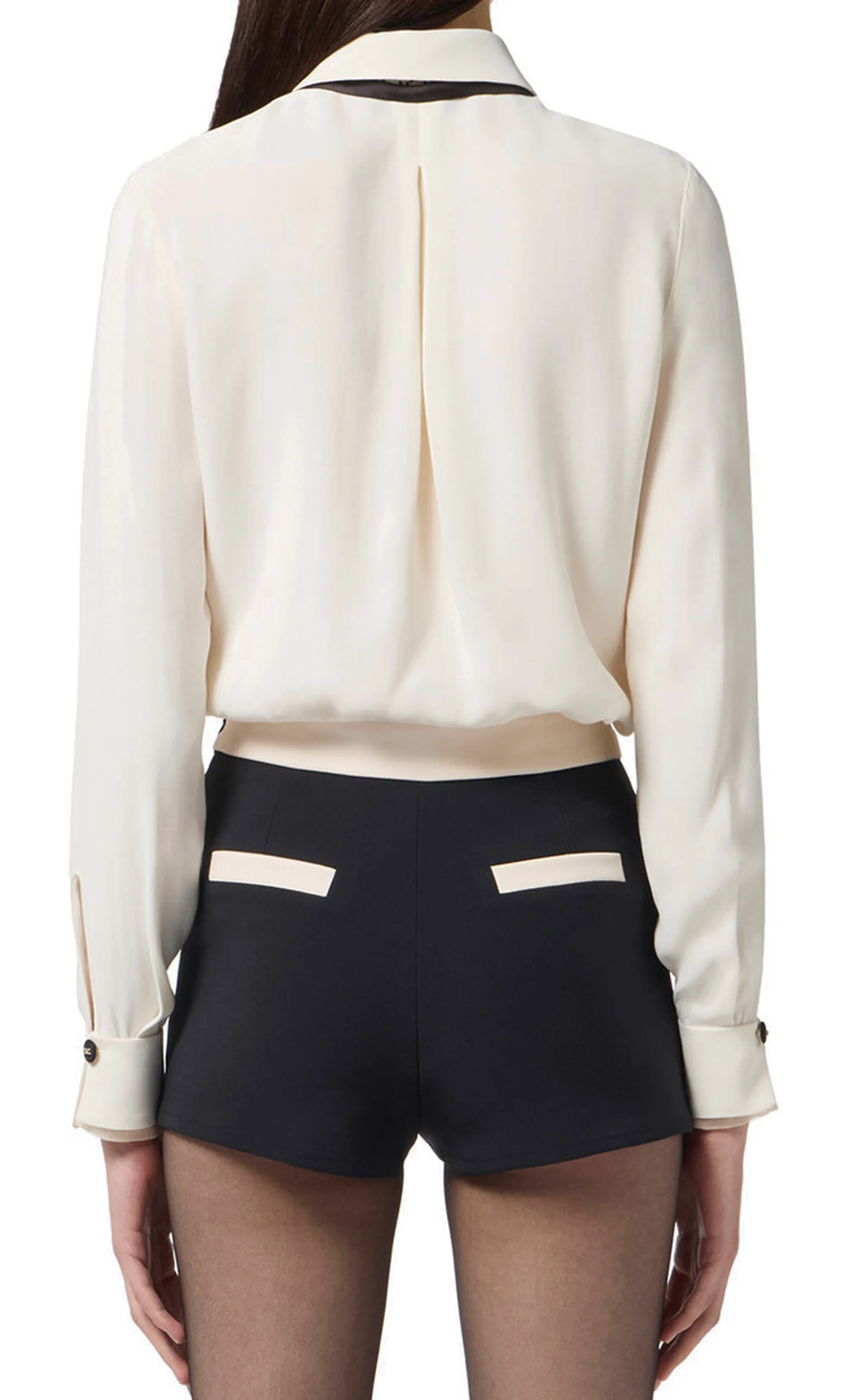 Elisabetta Franchi Camicia In Georgette Con Foulard Ca09356E2 153753