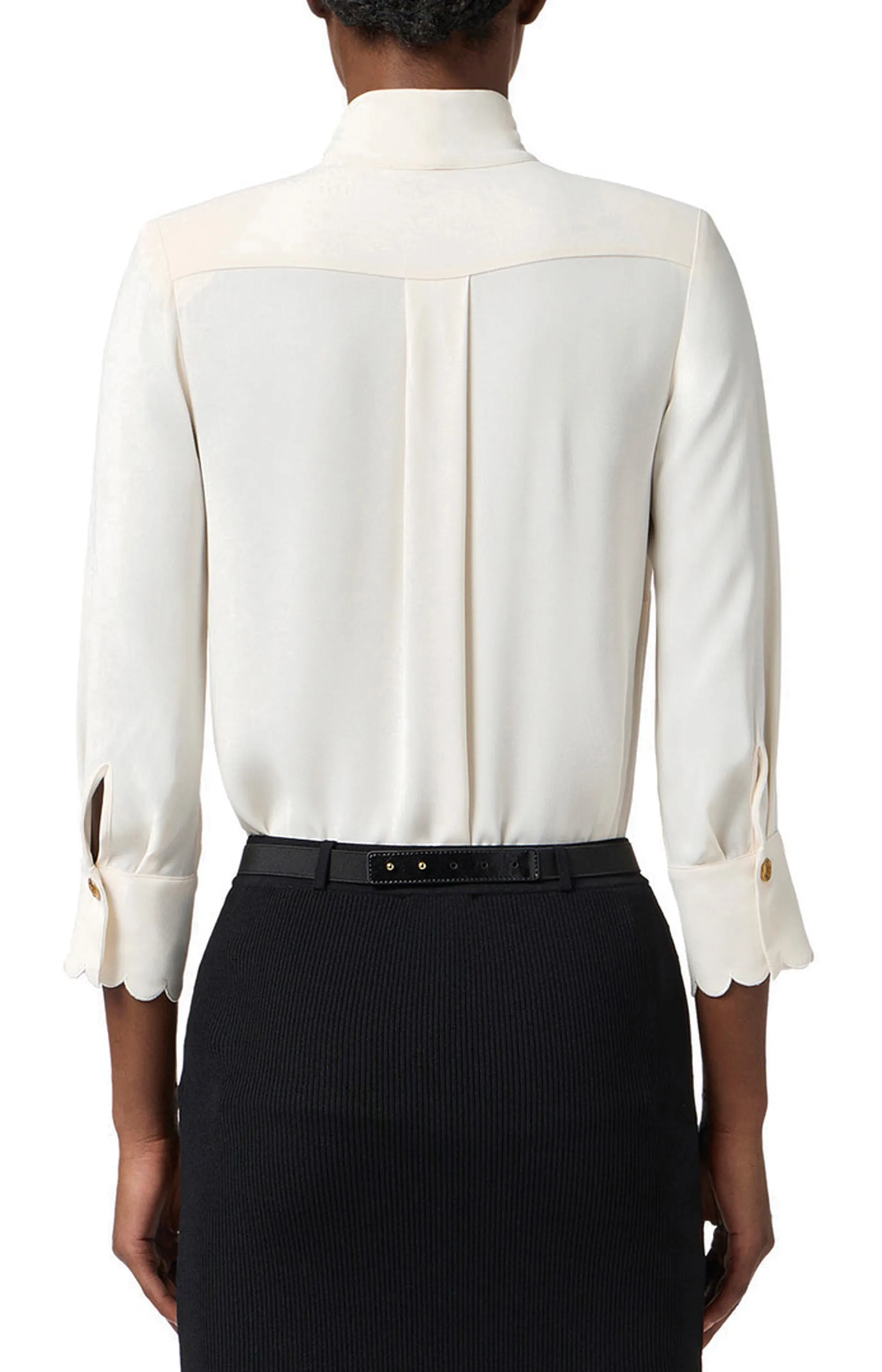 Elisabetta Franchi Camicia In Georgette Con Fusciacca Ca08956E2 153764