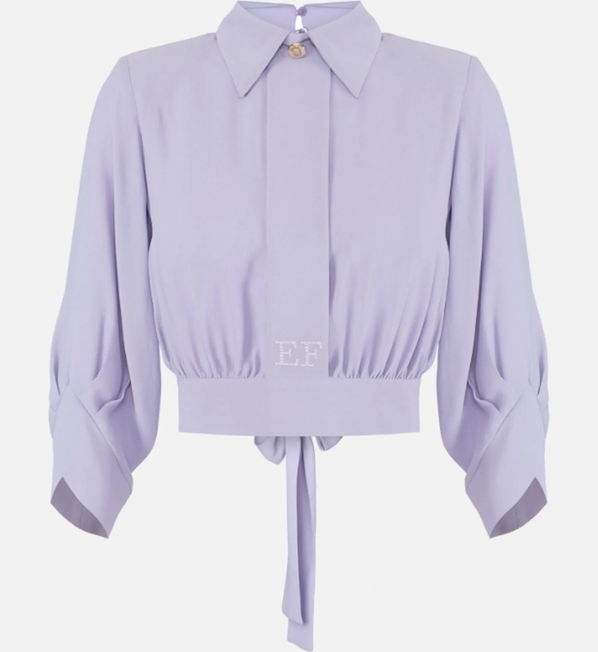 Elisabetta Franchi B'Georgette Shirt With Satin' Small Ca14761E2 172215