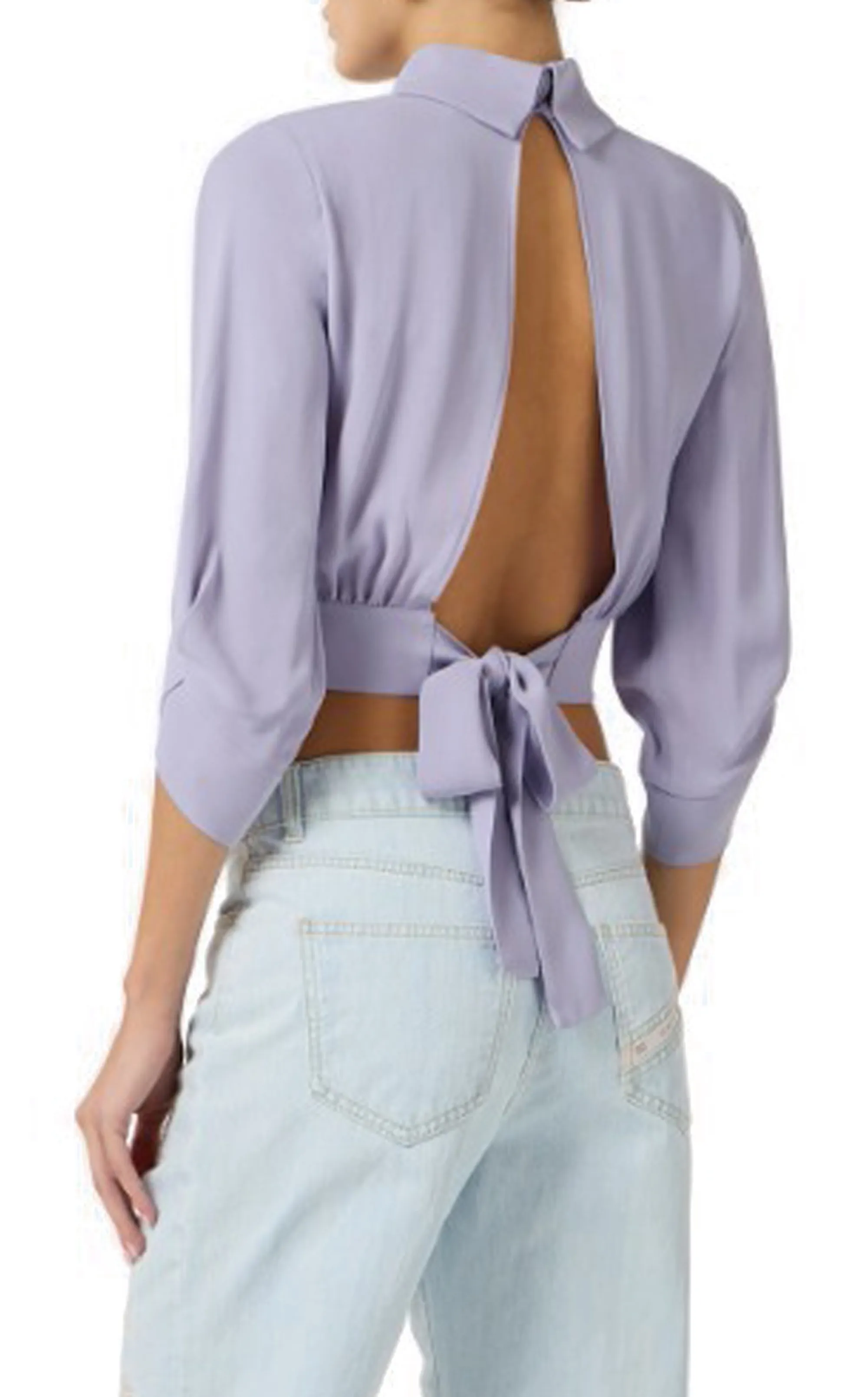 Elisabetta Franchi B'Georgette Shirt With Satin' Small Ca14761E2 178353