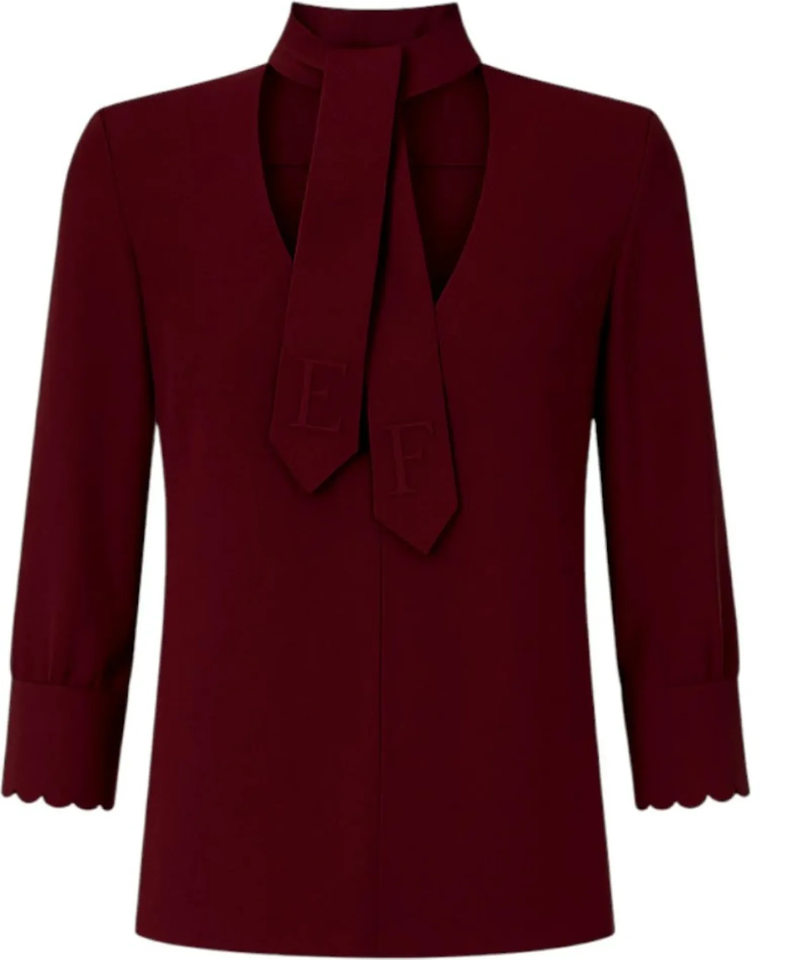 Elisabetta Franchi Camicia In Georgette Con Fusciacca Merlot Ca08956E2 168956