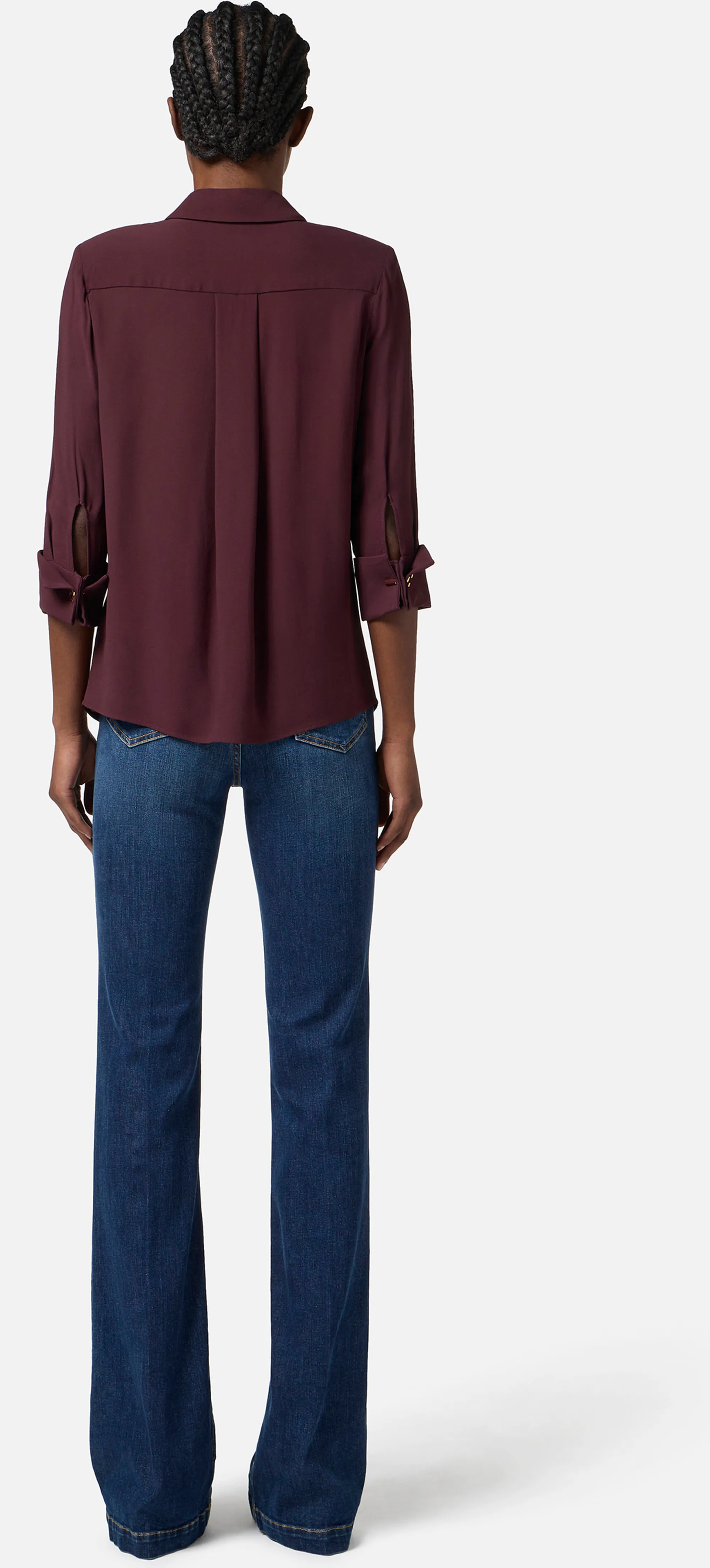 Elisabetta Franchi B'Viscose Georgette Shirt' Merlot Ca12256E2 153111
