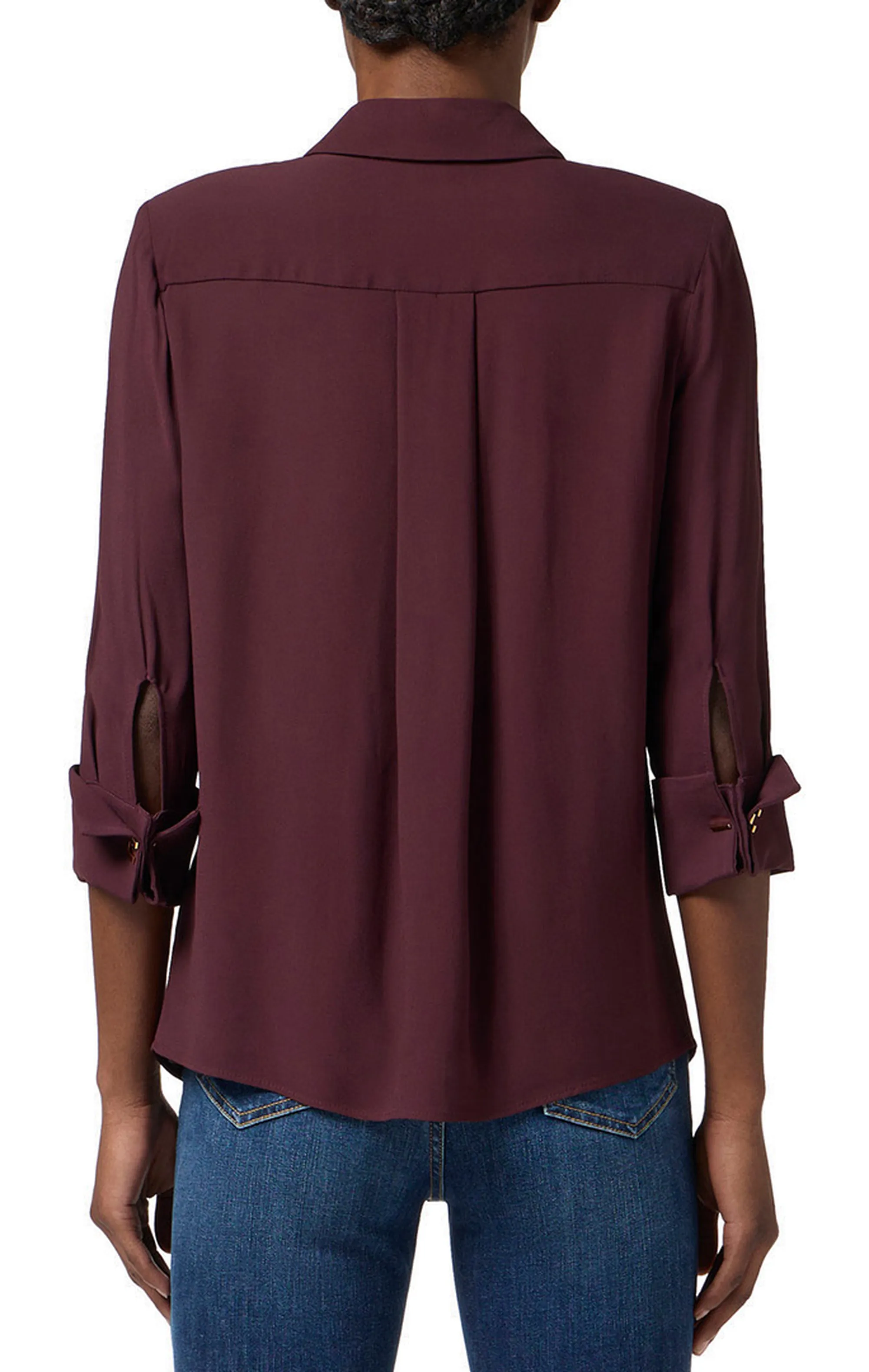 Elisabetta Franchi Camicia In Georgette Di Viscosa Merlot Ca12256E2 153734