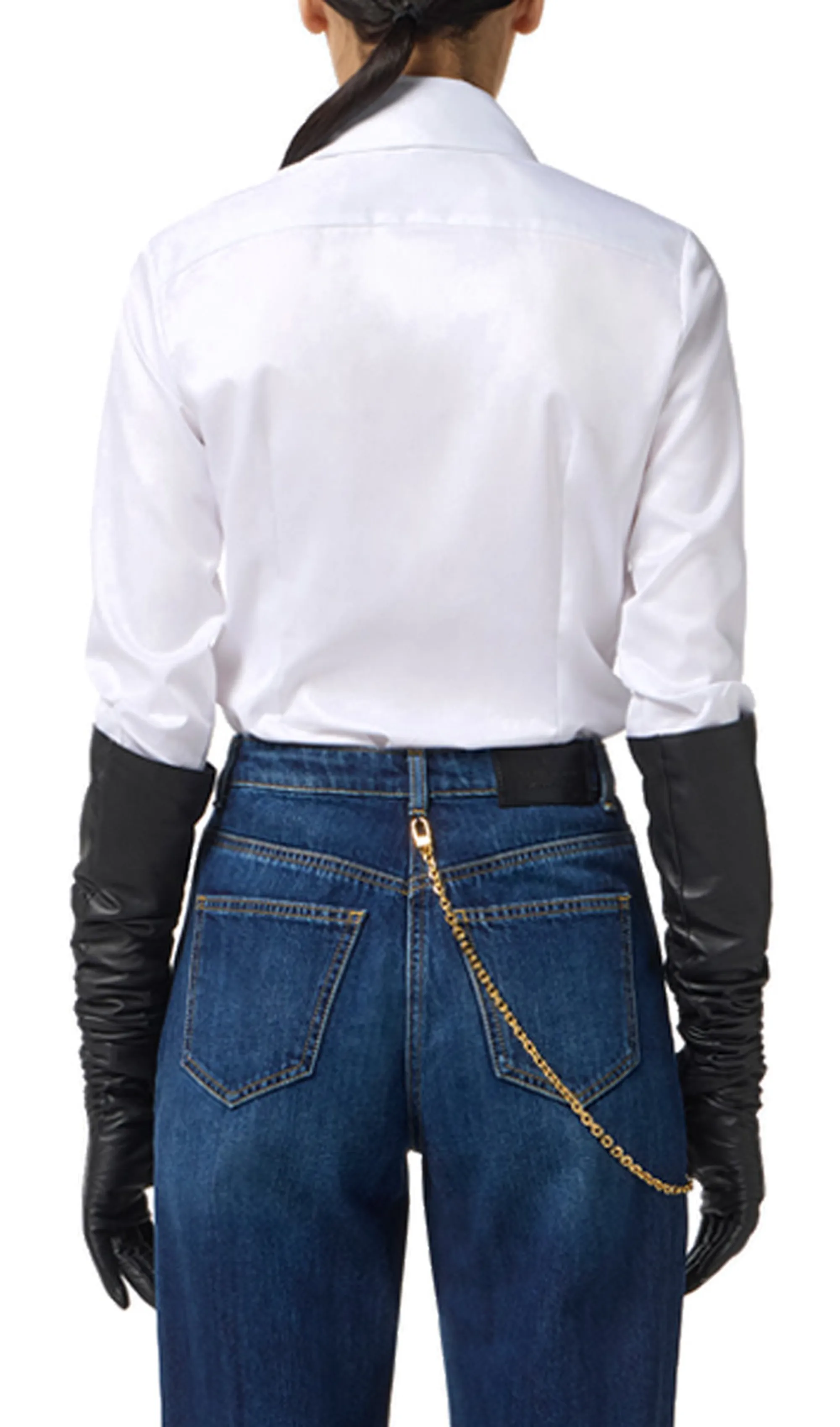 Elisabetta Franchi Camicia In Popeline Di Cotone Con Logo Ca11556E2 153740