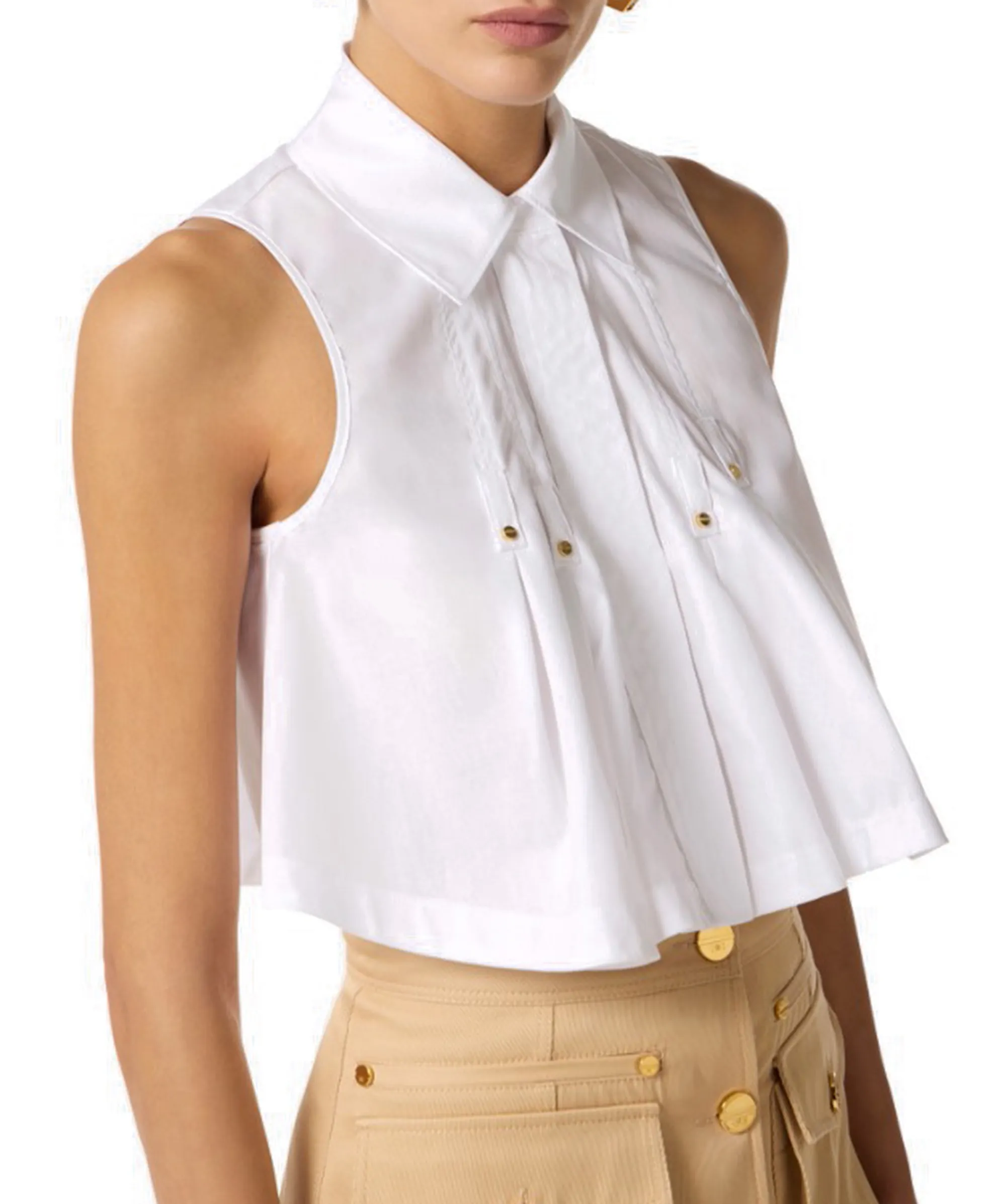 Elisabetta Franchi B'Cotton Poplin Shirt' White Ca16362E2 178341
