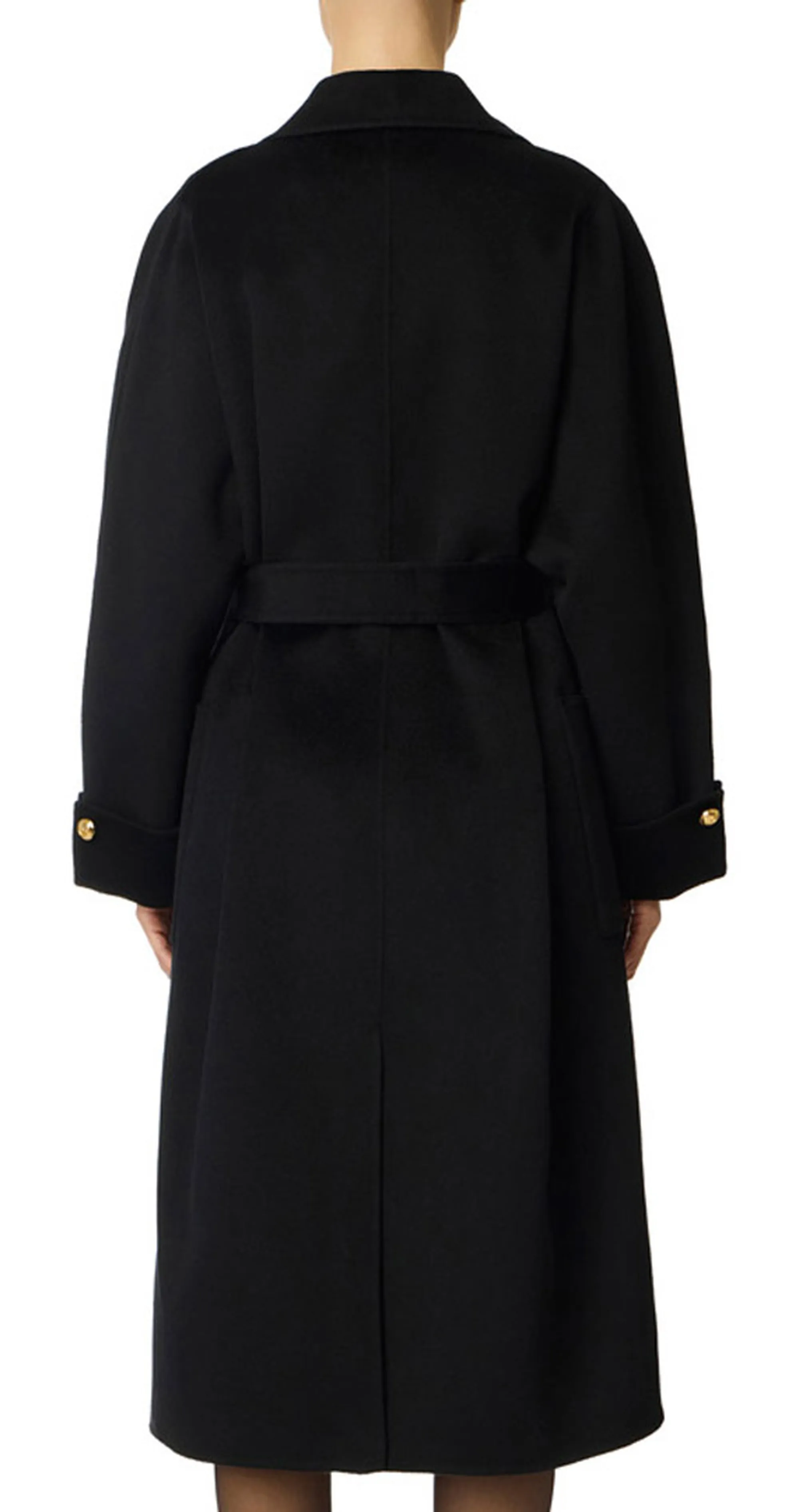Elisabetta Franchi B'Double Wool Blend Coat' Black Cp68D56E2 165429