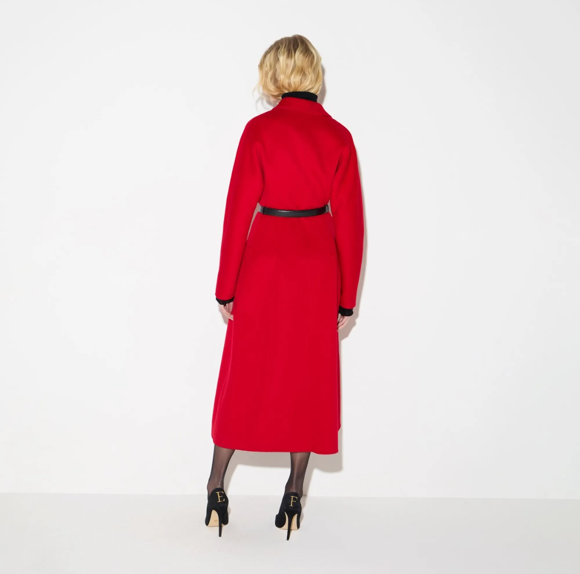 Elisabetta Franchi B'Double Cloth Coat With Belt' Red Cp03D67E2 188343