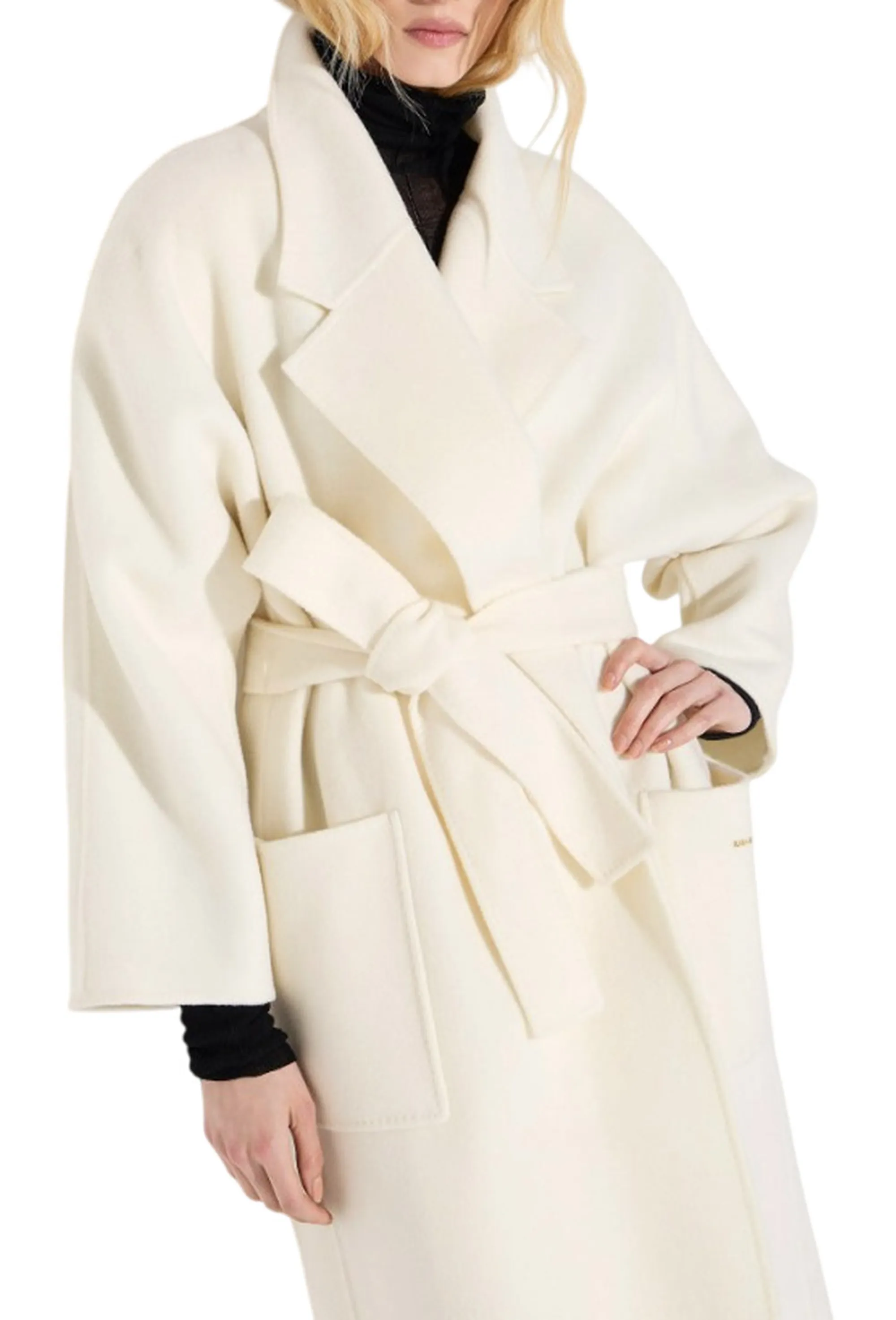 Elisabetta Franchi B'Double Wool Pannoi Coat' Butter Cp01D66E2 185123