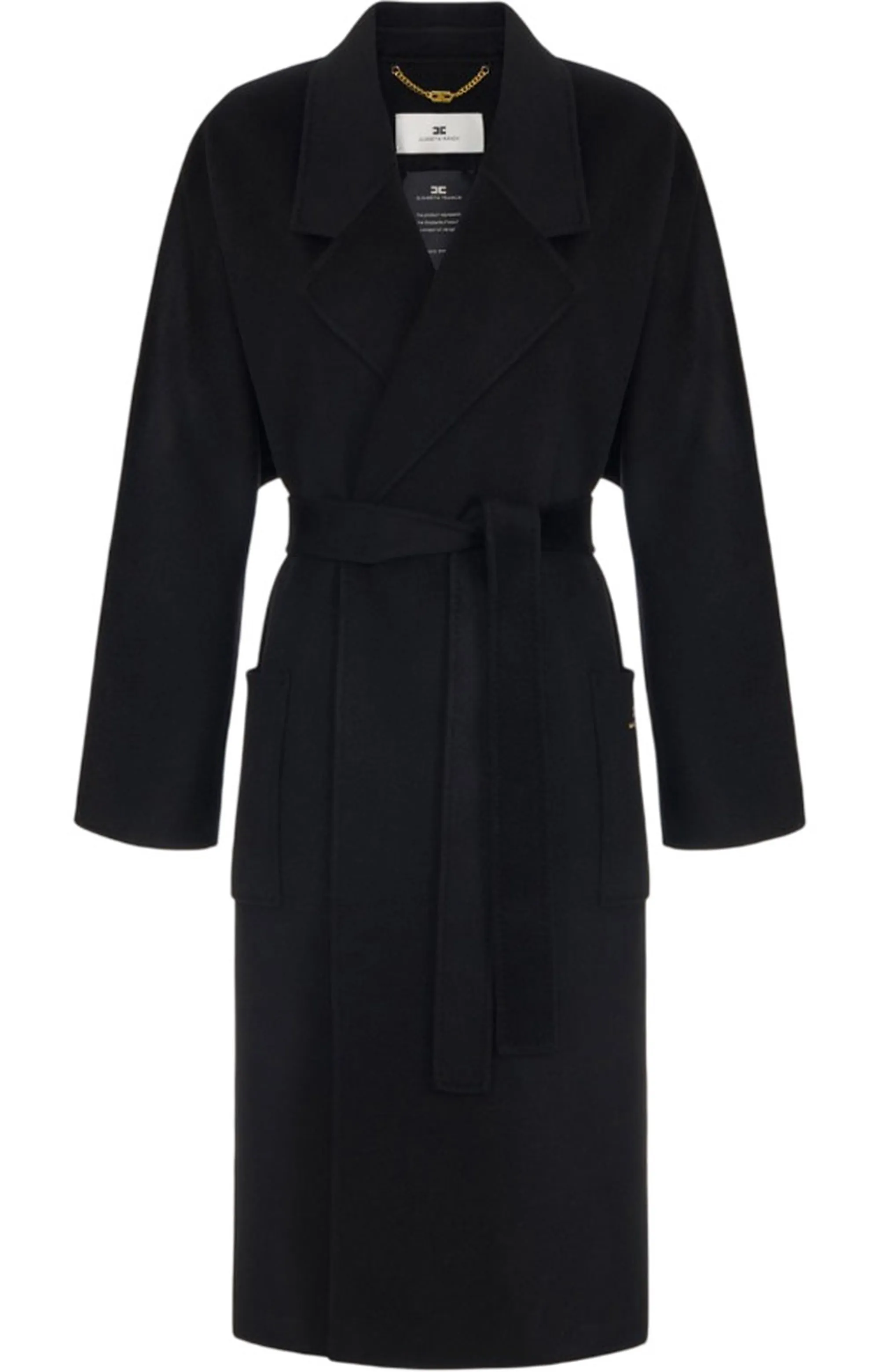 Elisabetta Franchi B'Double Wool Pannoi Coat' Black Cp01D66E2 185117