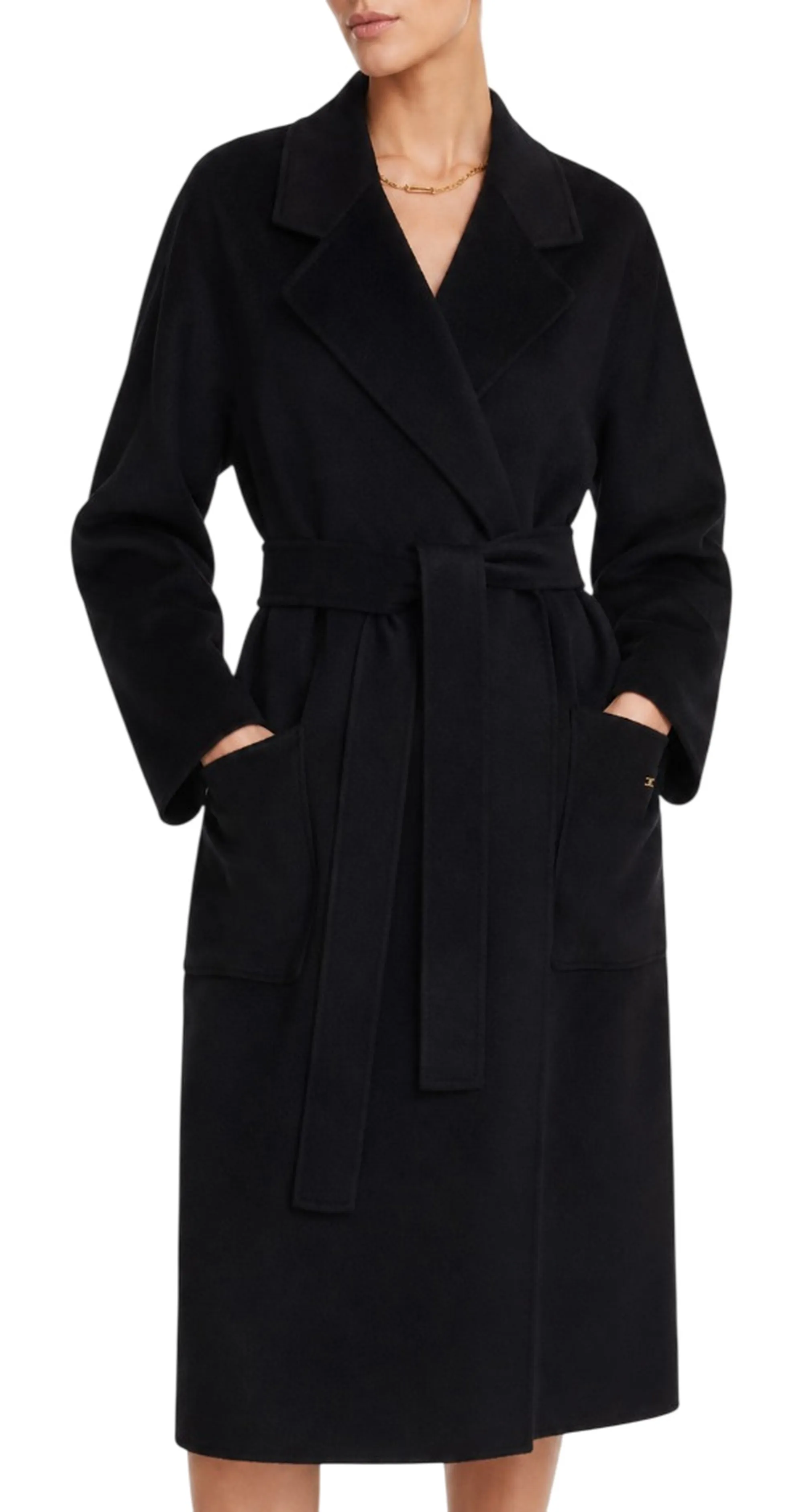 Elisabetta Franchi B'Double Wool Pannoi Coat' Black Cp01D66E2 185241