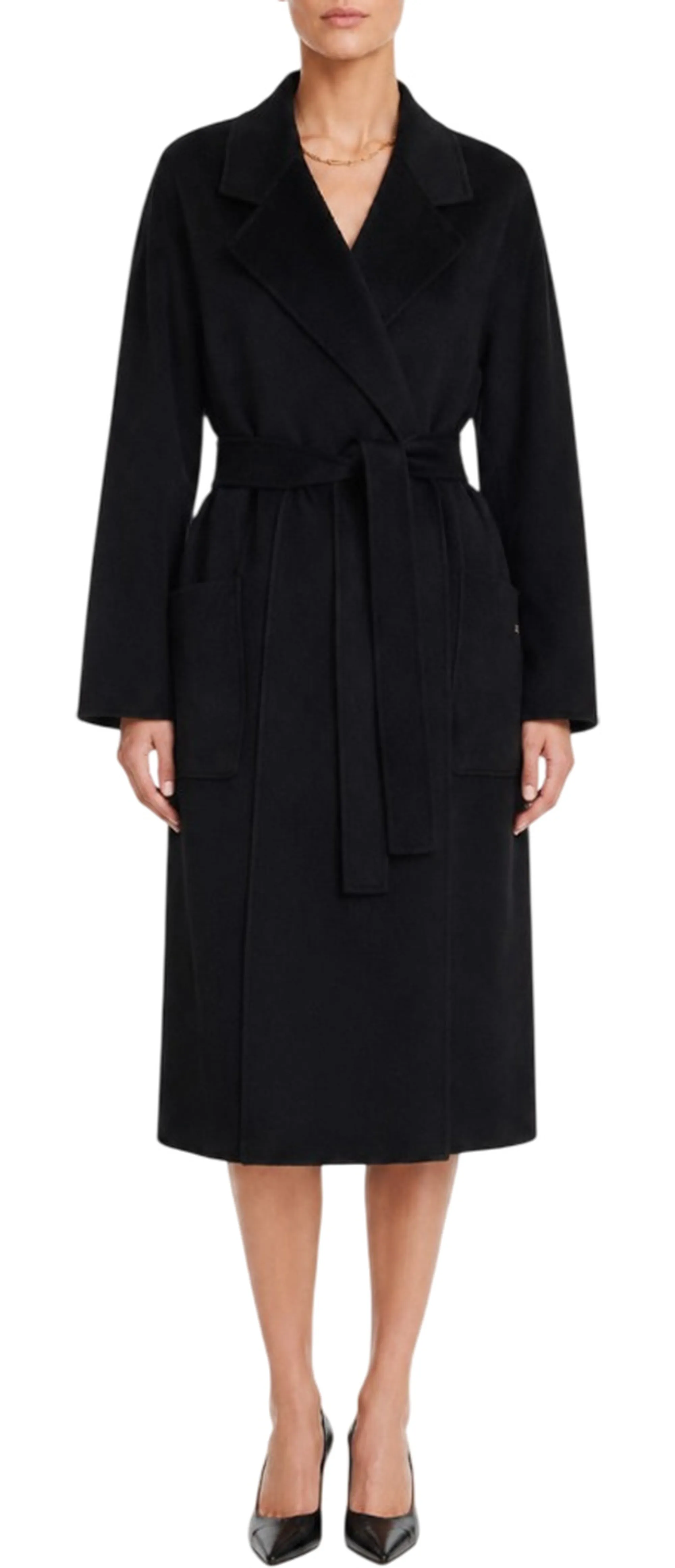 Elisabetta Franchi B'Double Wool Pannoi Coat' Black Cp01D66E2 185242