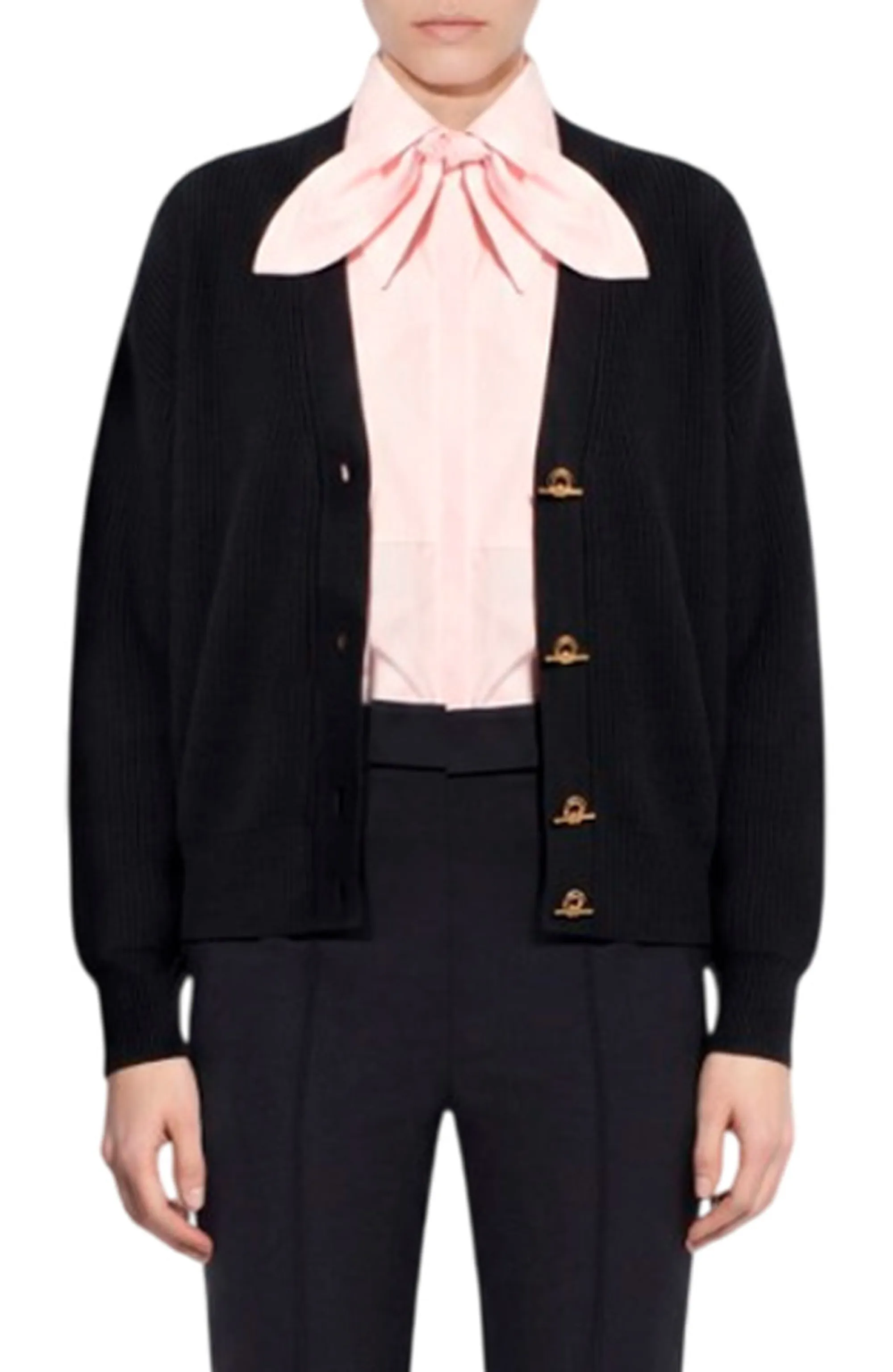 Elisabetta Franchi B'Knit Cardigan With Jewel Buttons' Black Mk01S66E2 185110