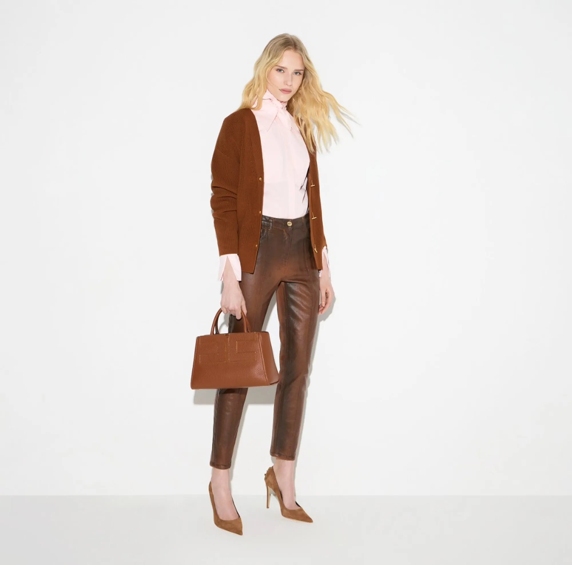 Elisabetta Franchi Cardigan In Maglia Con Bottoni Gioiello Sigaro Mk01S66E2 184683