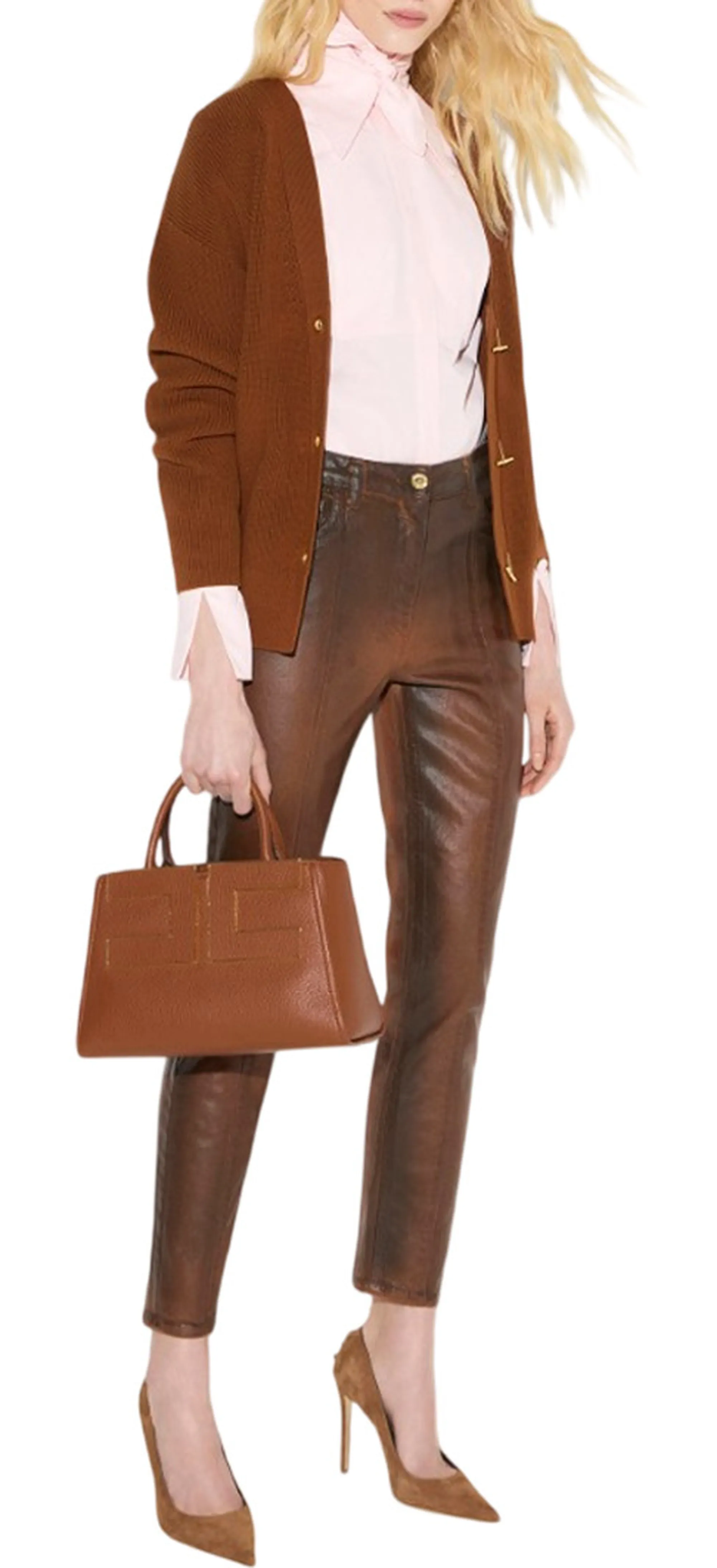 Elisabetta Franchi B'Knit Cardigan With Jewel Buttons' Cigar Mk01S66E2 185113