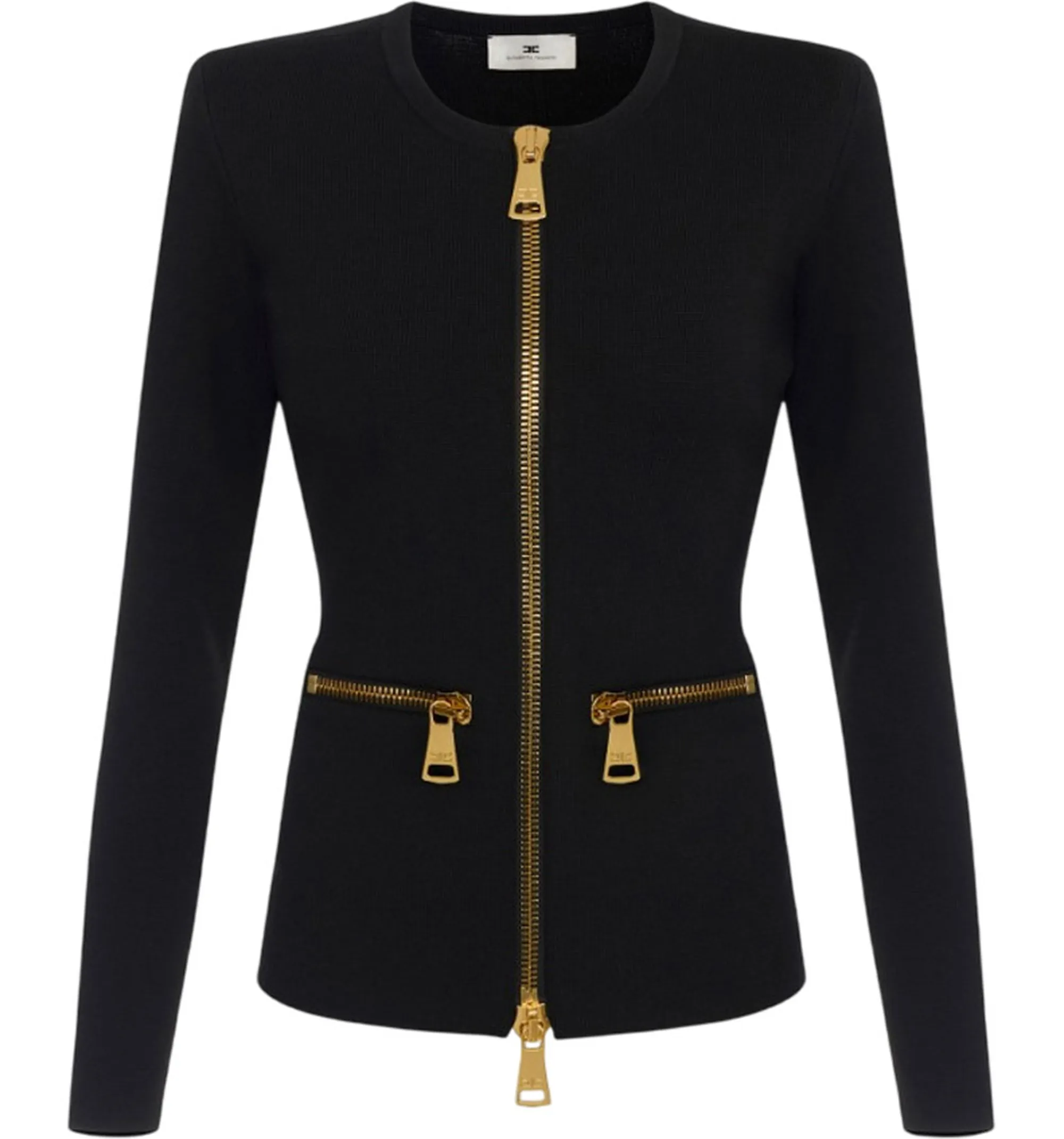 Elisabetta Franchi B'Knit Cardigan With Zip' Black Mk68B66E2 185162
