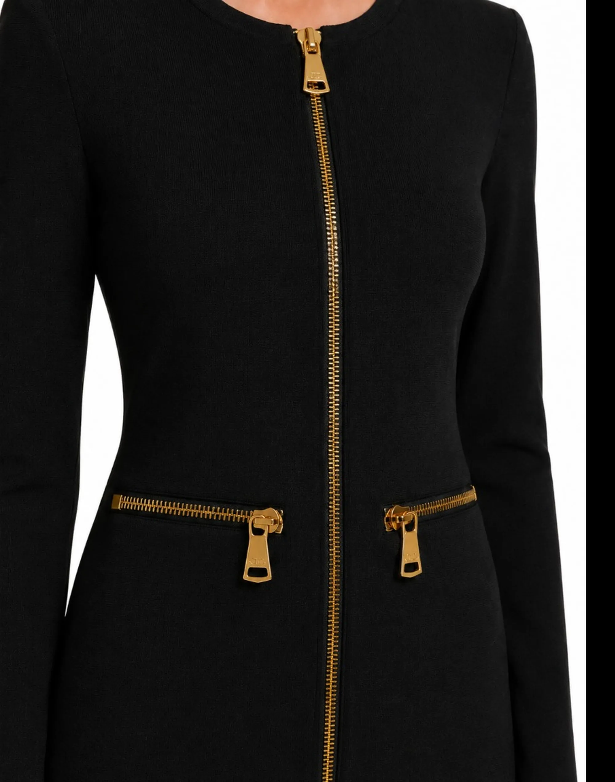 Elisabetta Franchi B'Knit Cardigan With Zip' Black Mk68B66E2 185218