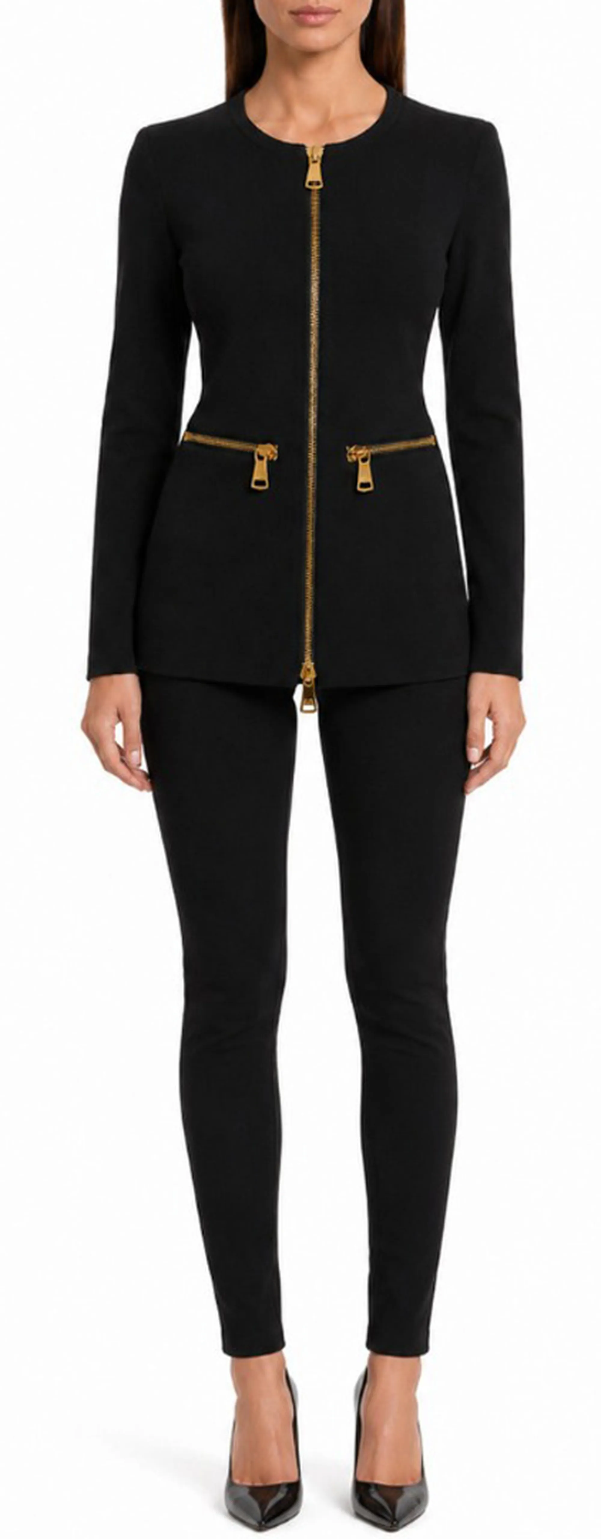 Elisabetta Franchi B'Knit Cardigan With Zip' Black Mk68B66E2 185230