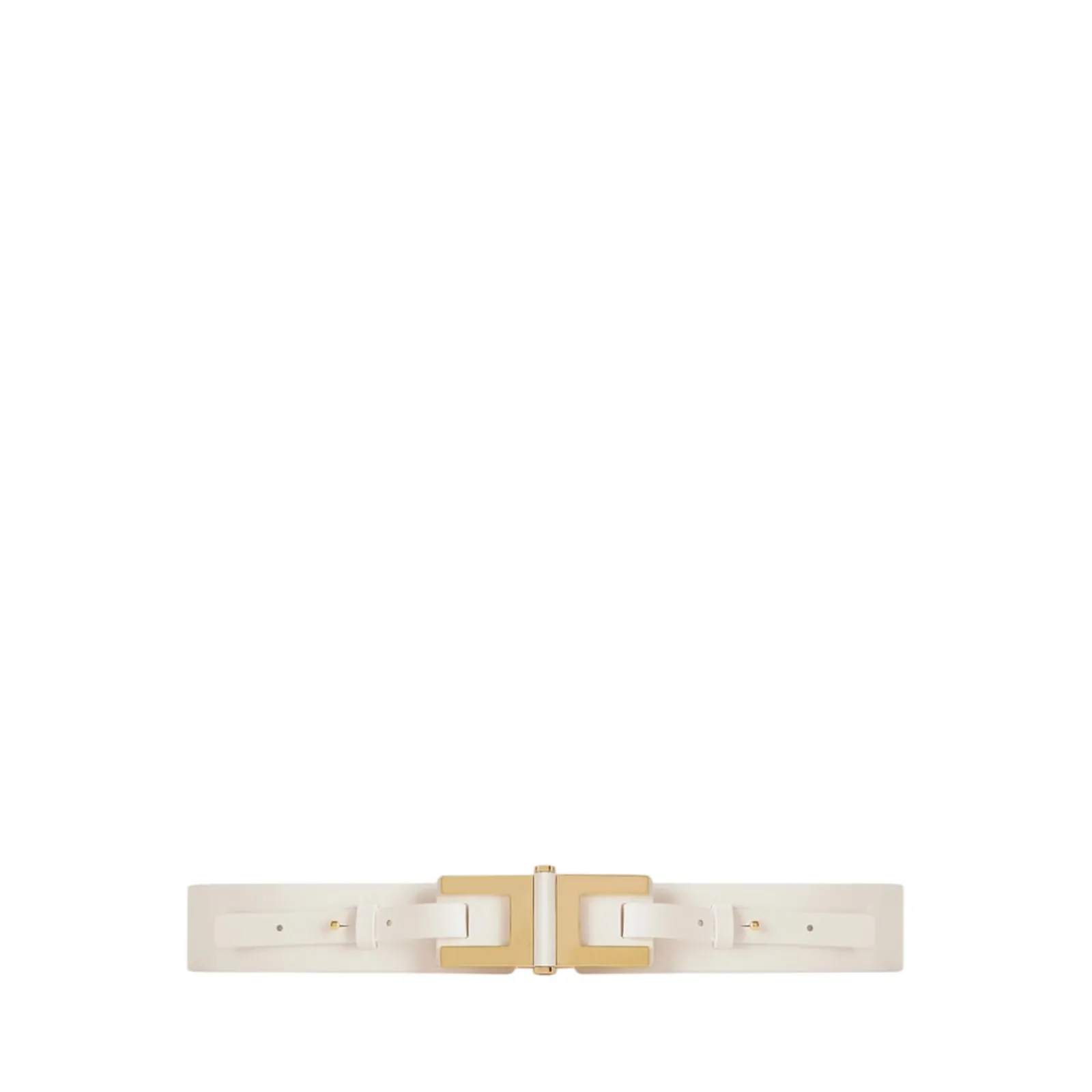 Elisabetta Franchi Cintura In Pelle Con Dettaglio Logo Avorio Ct50S61E2 179802