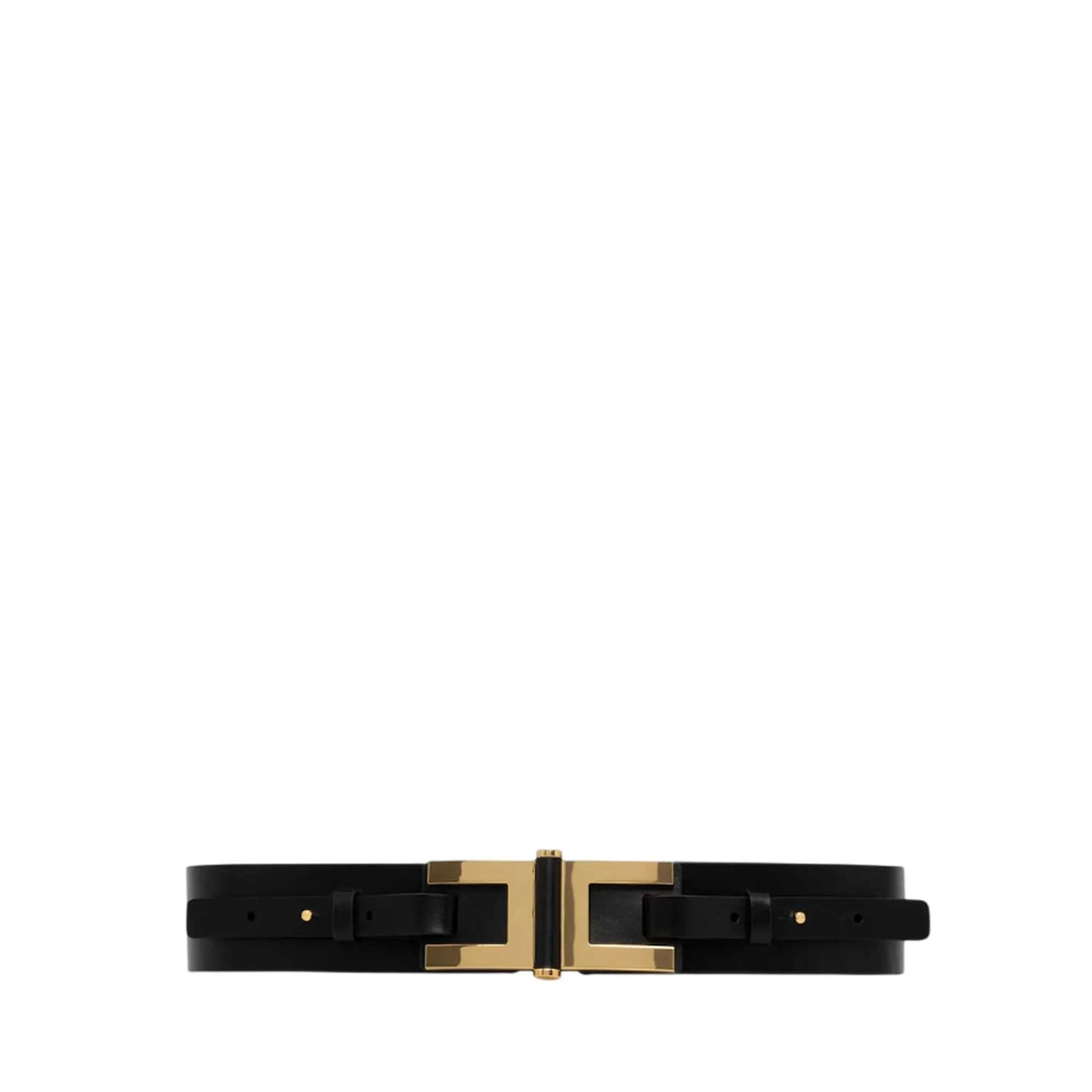 Elisabetta Franchi Cintura In Pelle Con Dettaglio Logo Nero Ct50S61E2 179799