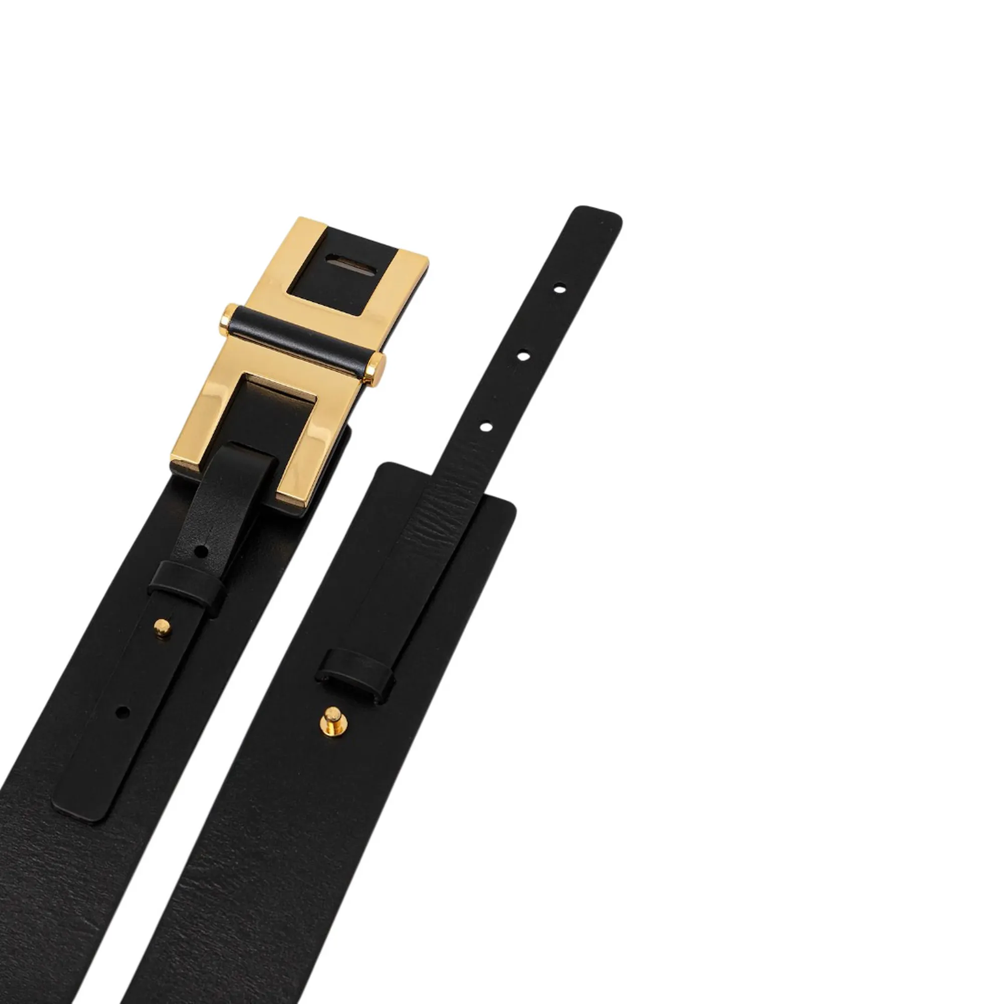 Elisabetta Franchi Cintura In Pelle Con Dettaglio Logo Nero Ct50S61E2 179800